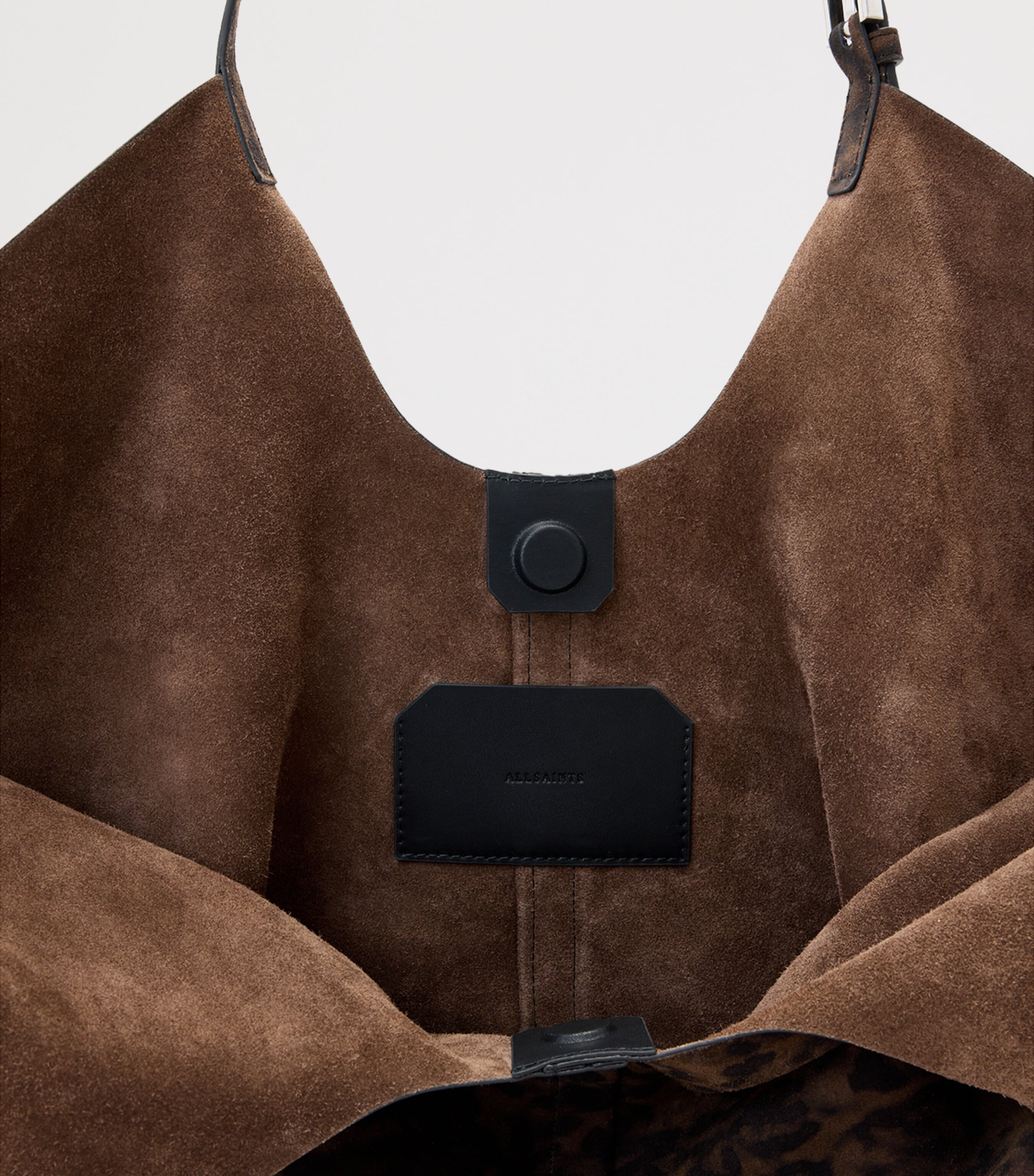 ALLSAINTS Ara スエードトート│上質カウスエード×大容量 AllSaints Suede Leopard Print Ara Tote Bag | Harrods US