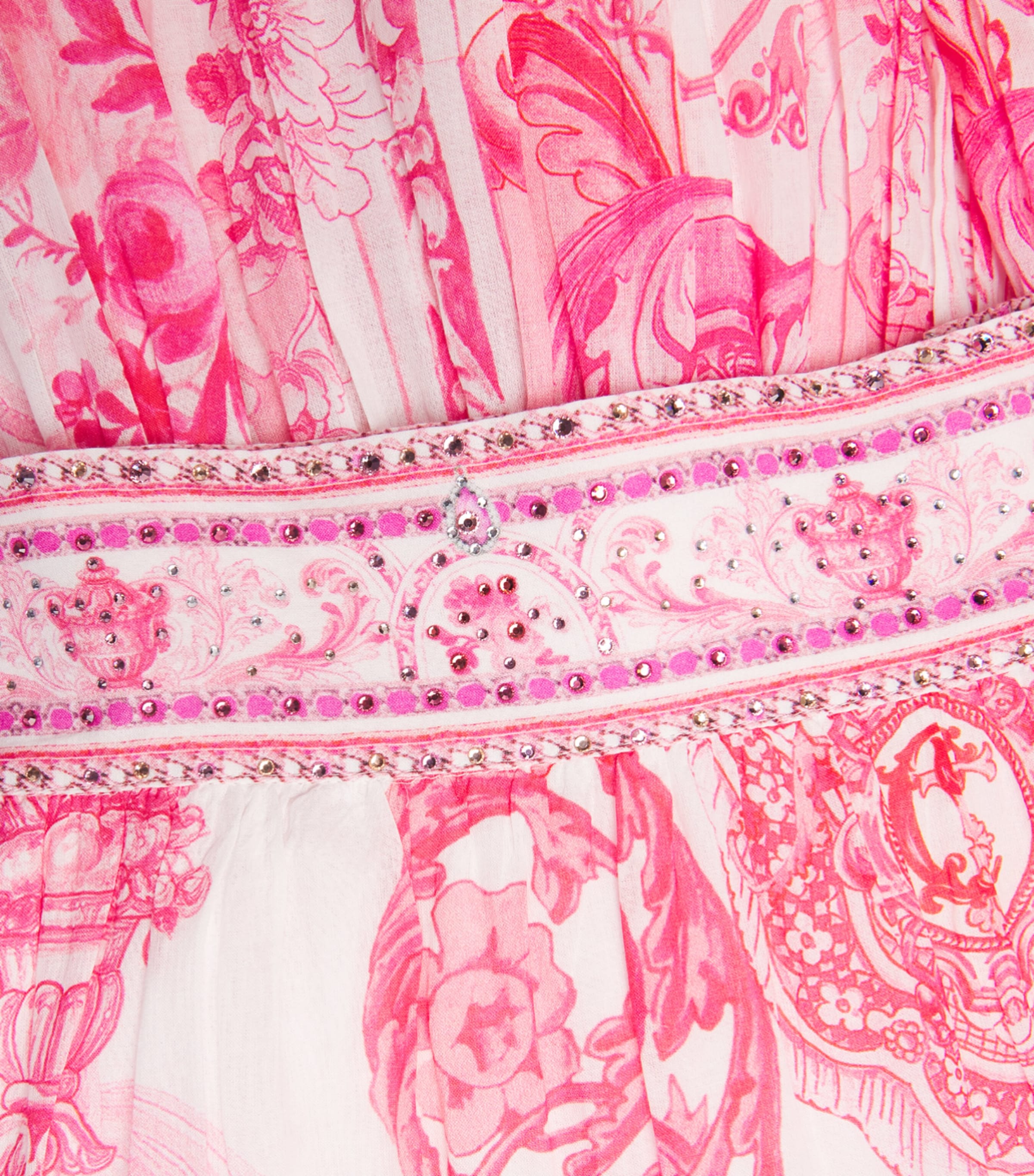 Camilla Womens Embellished Printed Maxi Skirt Livin La Vida Rosa Image 6