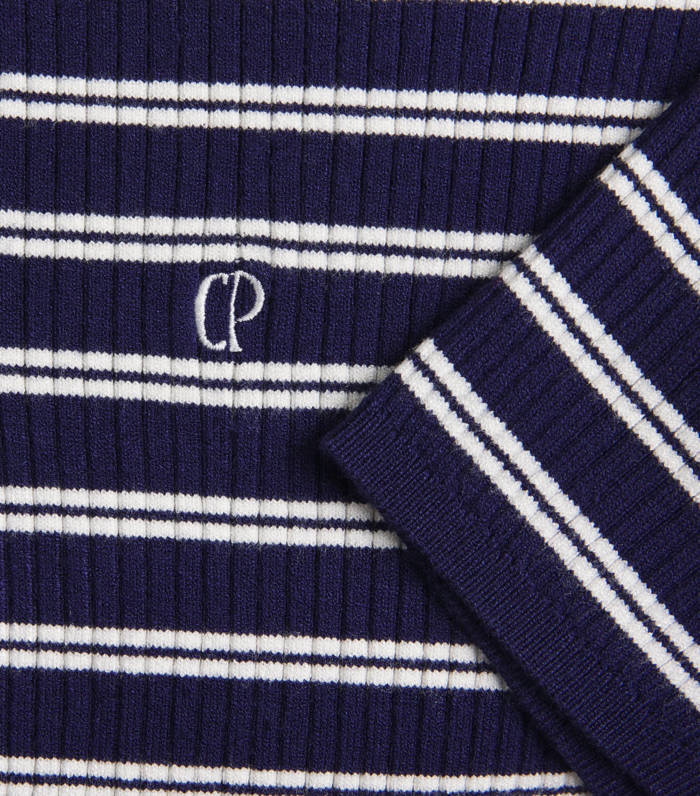 Claudie Pierlot Womens Stripe Rib-Knit Top Dual Color Image 5