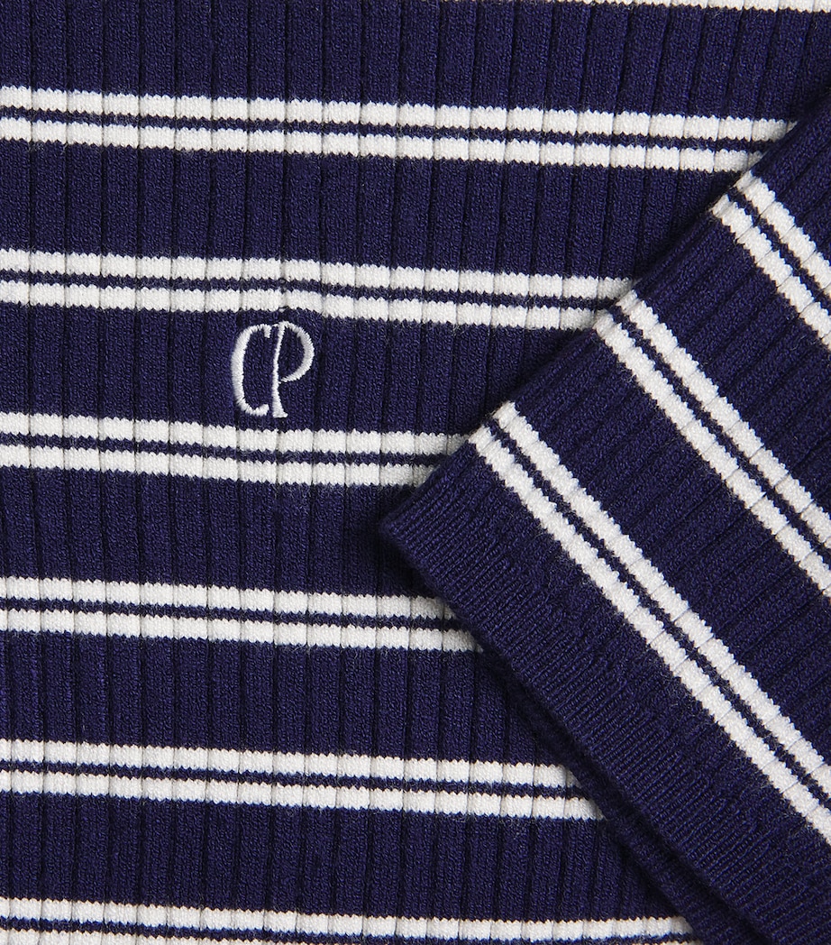 Claudie Pierlot Womens Stripe Rib-Knit Top Dual Color Image 5