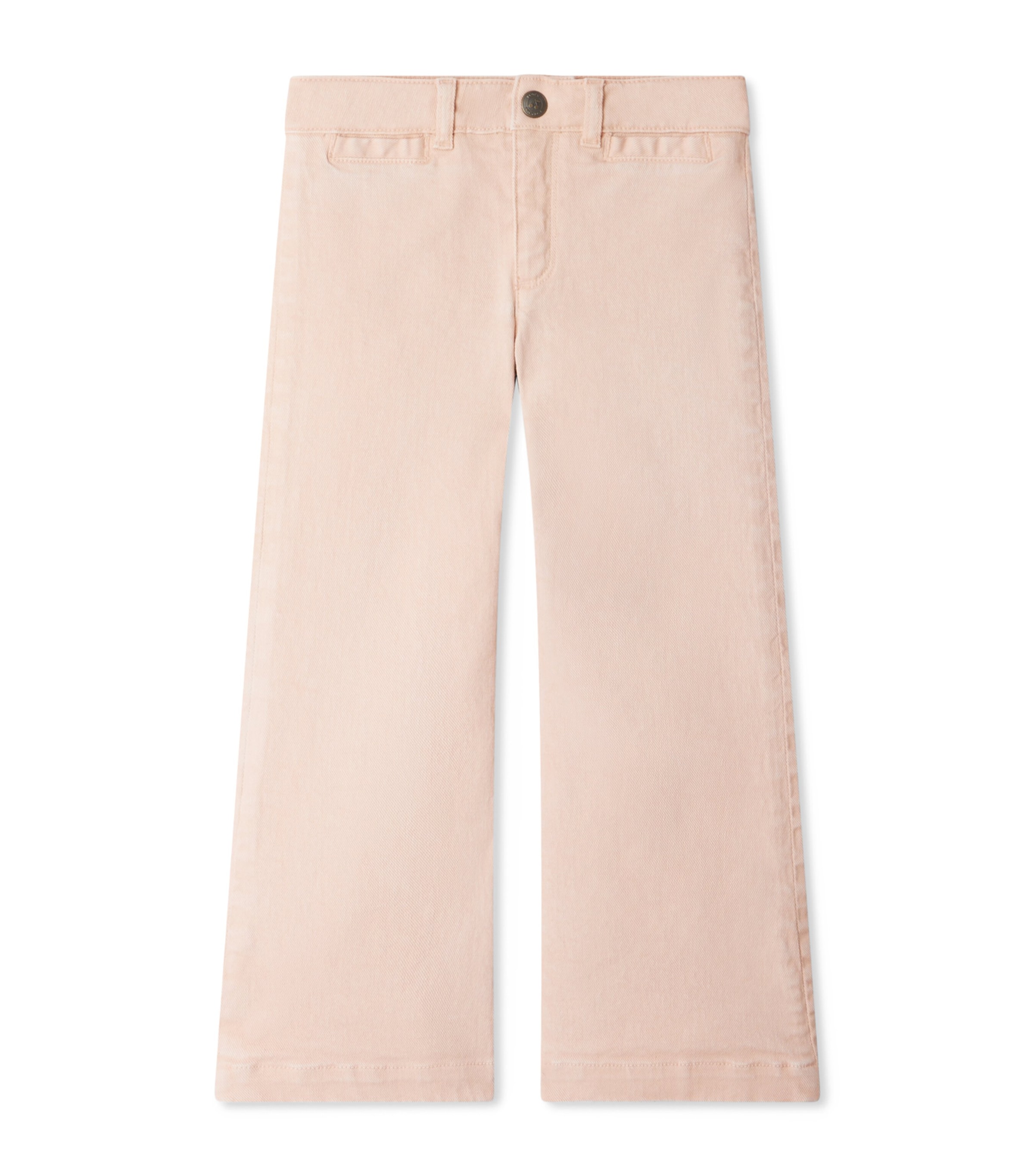 Bonpoint Stretch Organic Cotton Flared Gersande Trousers In Pink