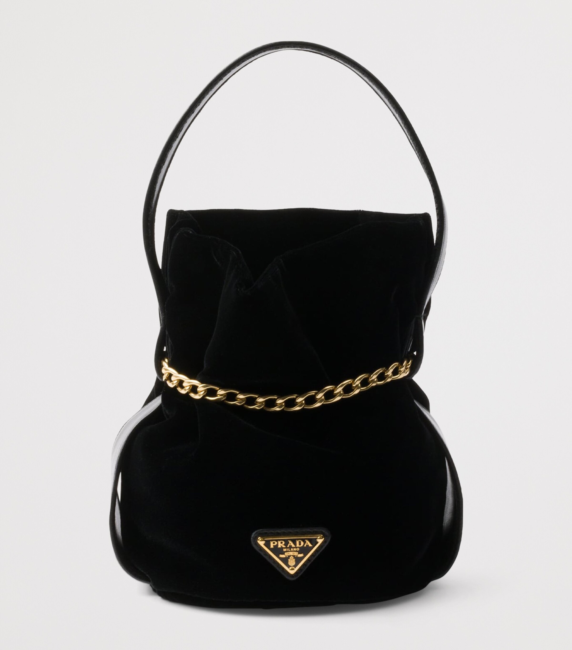 Mini Velvet Petit Sac Noir Bucket Bag F0002 Image 3