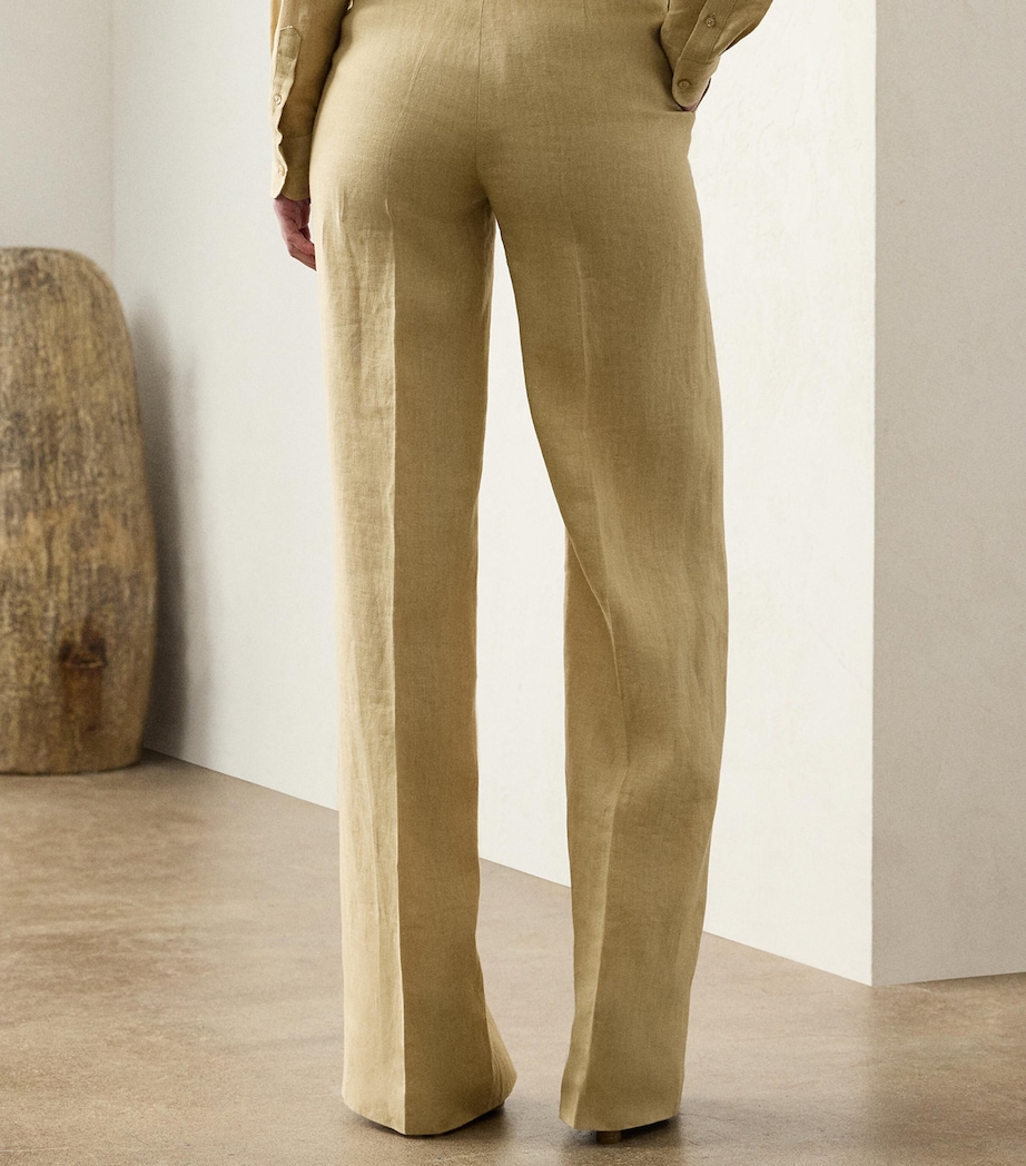 Linen Dean Tailored Trousers LIGHT SAND Image 3