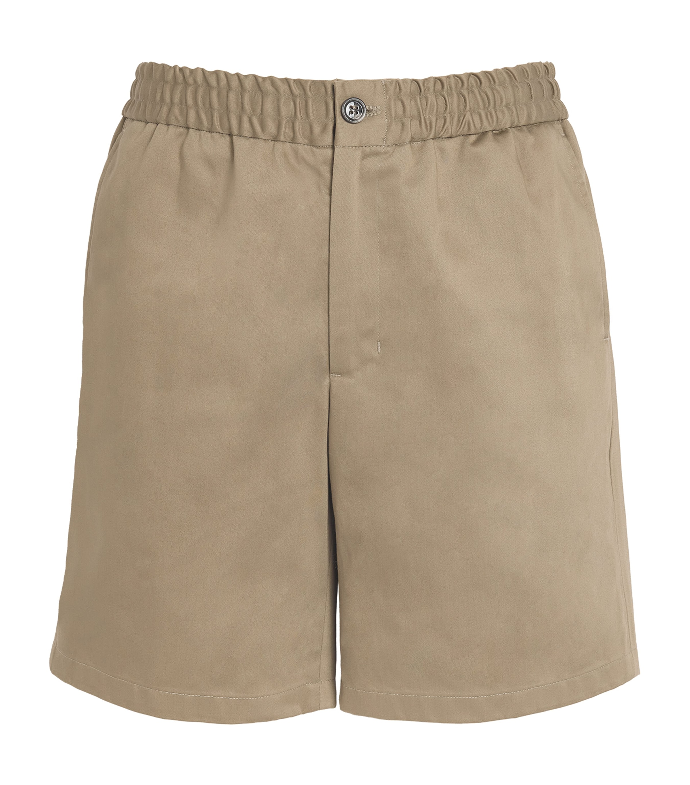 Cotton Elasticated-Waist Shorts LAURIER/375 Image 1