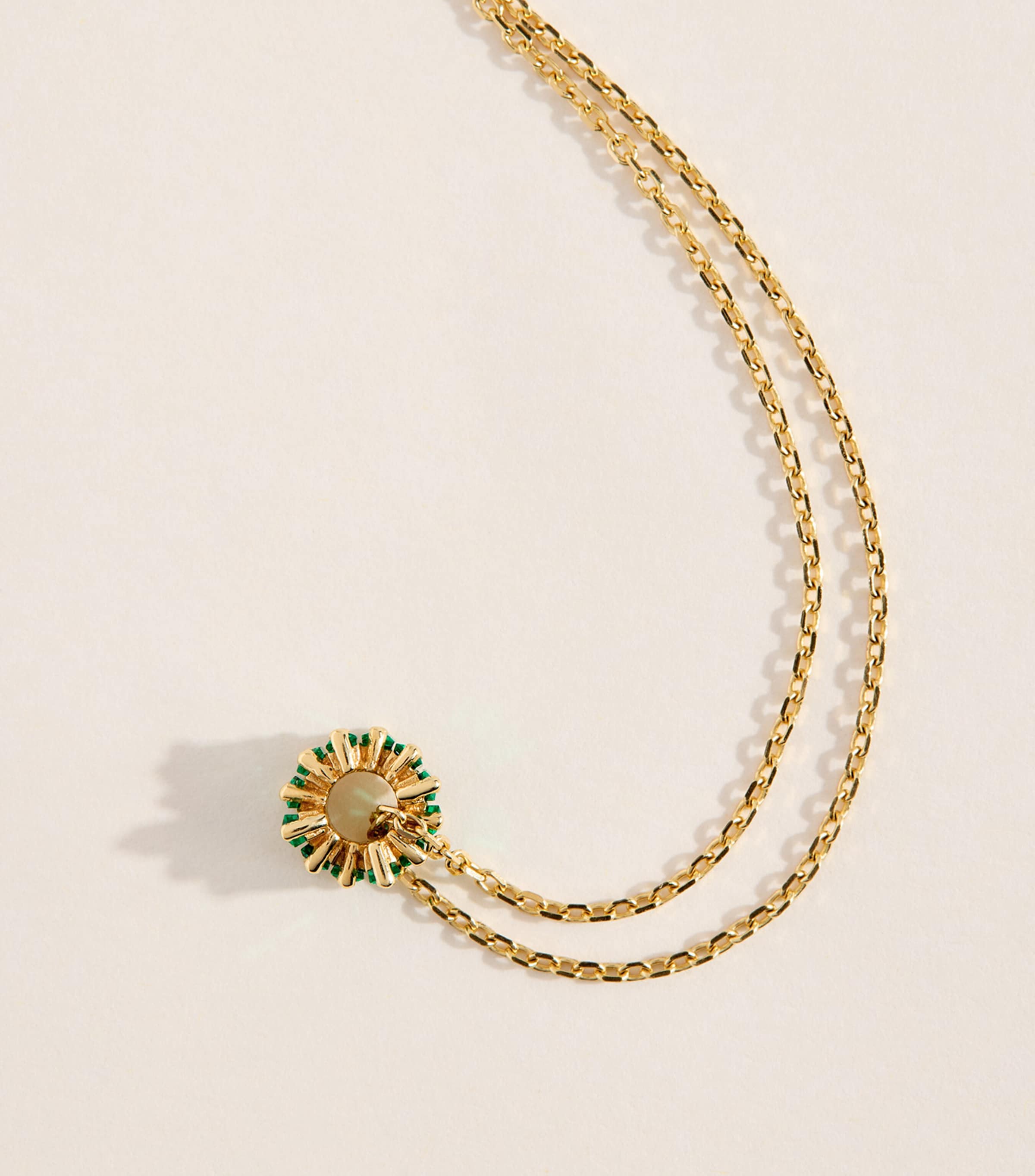 Suzanne Kalan Yellow Gold and Emerald Infinite Pendant Necklace Yg/emer Image 5