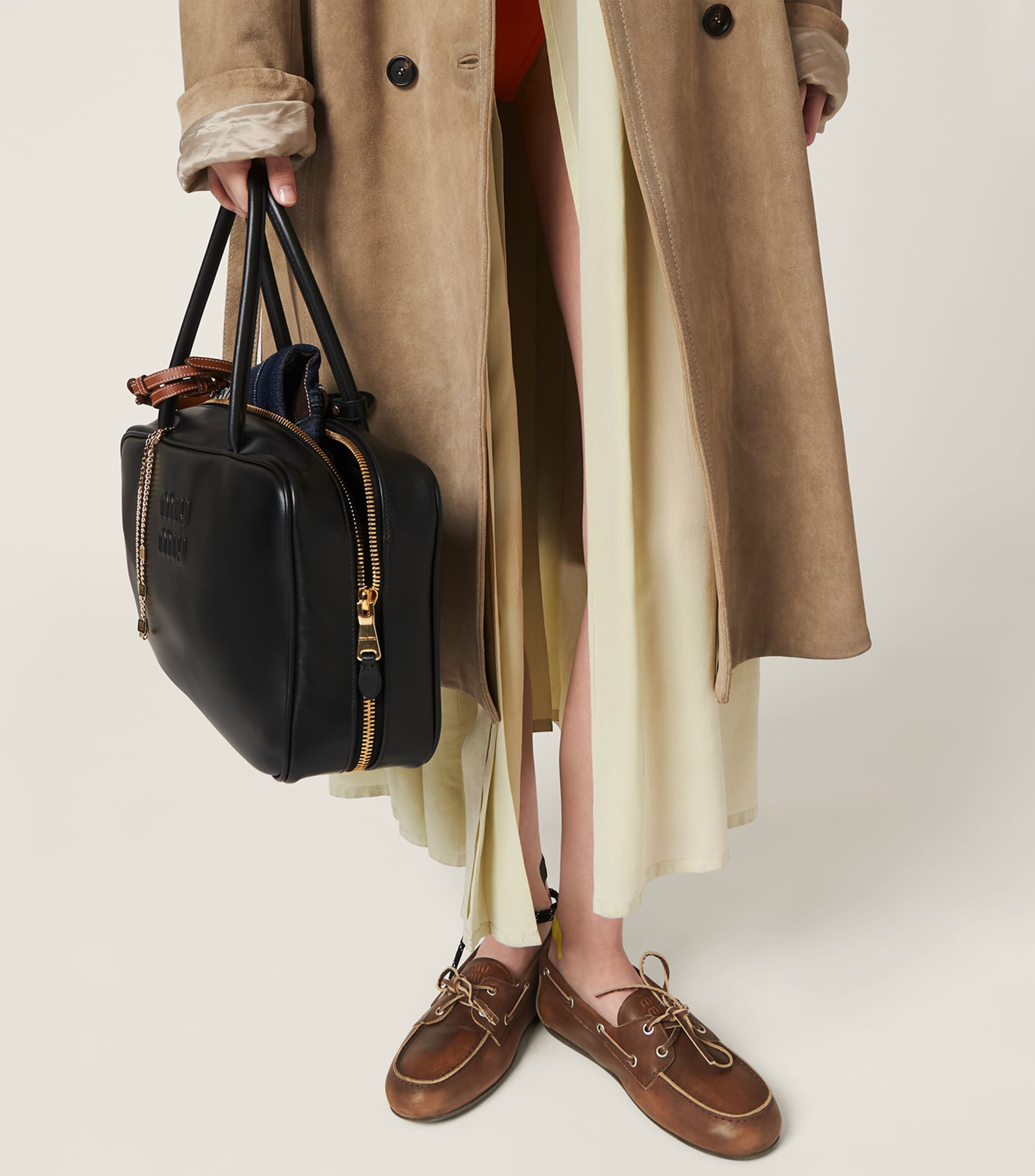 Bleached Leather Loafers F0038 Image 4