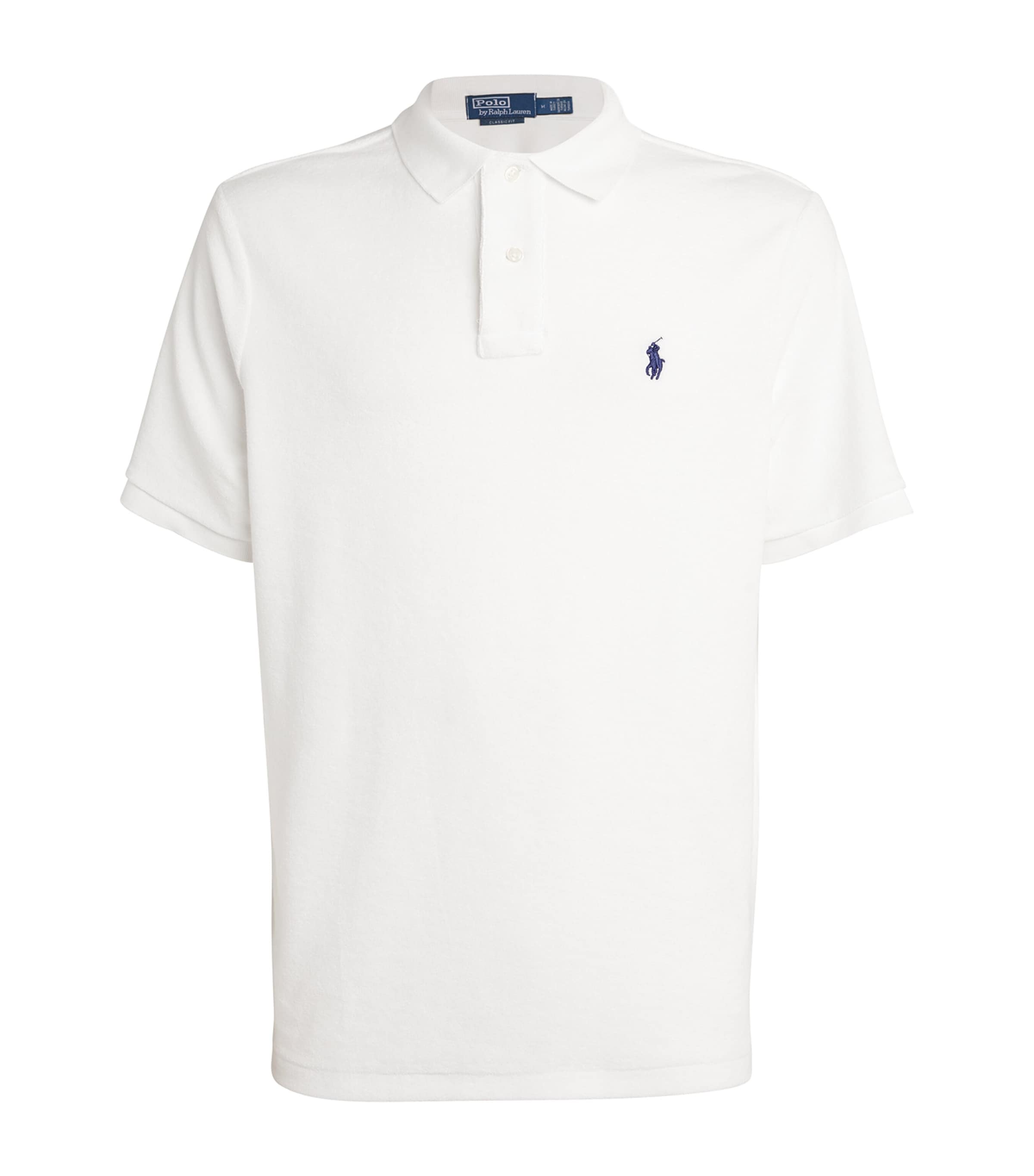 Shop Polo Ralph Lauren Terry Towelling Polo Shirt In White