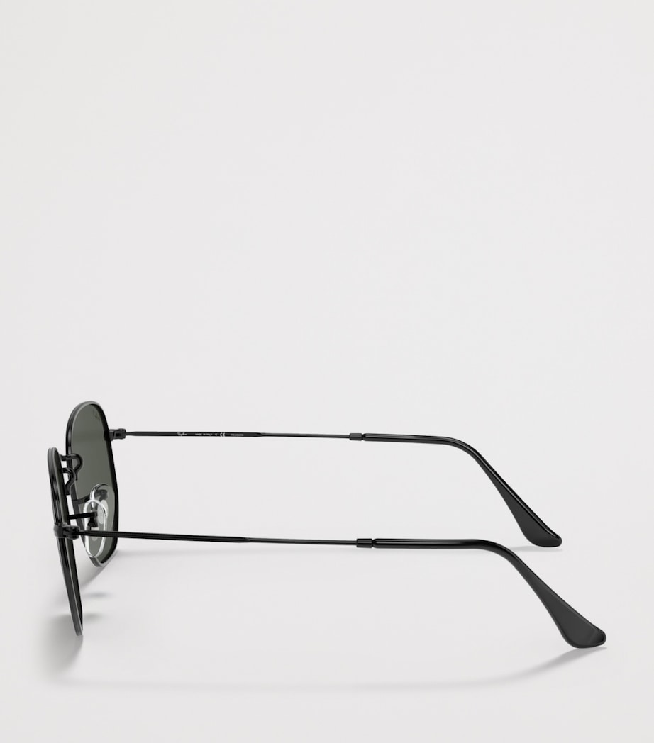 Ray-Ban Metal Hexagonal Irregular Sunglasses Black Image 2