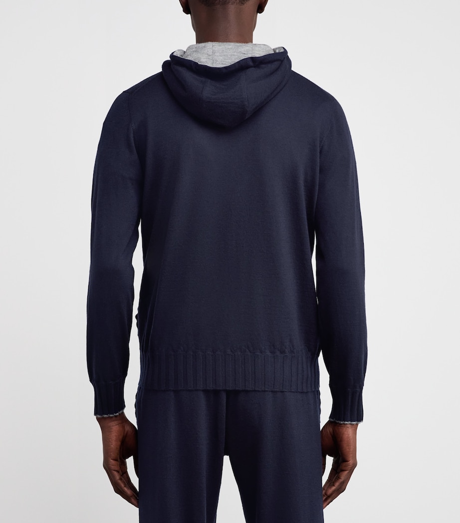 Cashmere Hoodie D.8 + D.13-NAVY Image 4