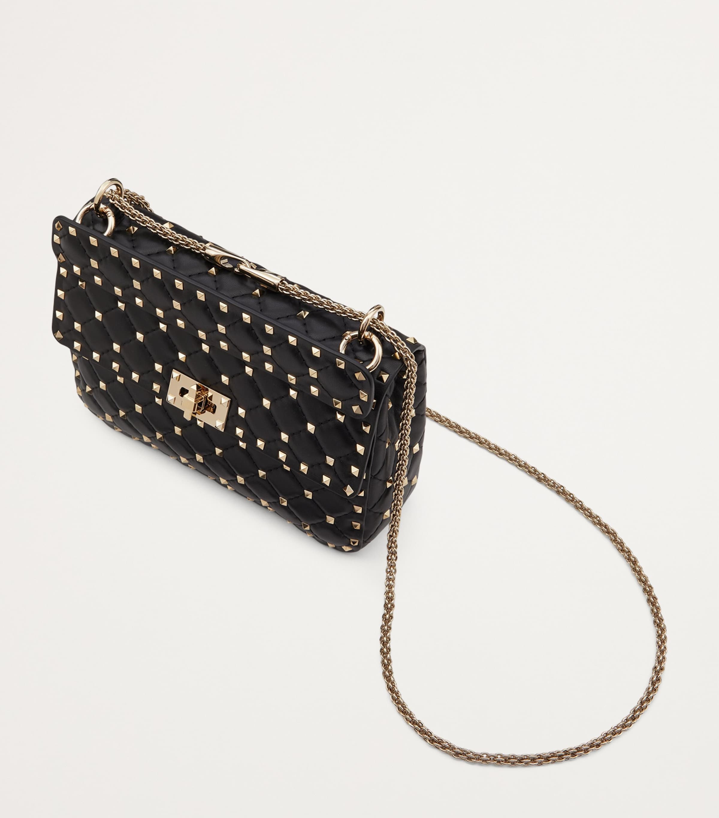 Medium Rockstud Spike Top-Handle Bag 0NO Image 6