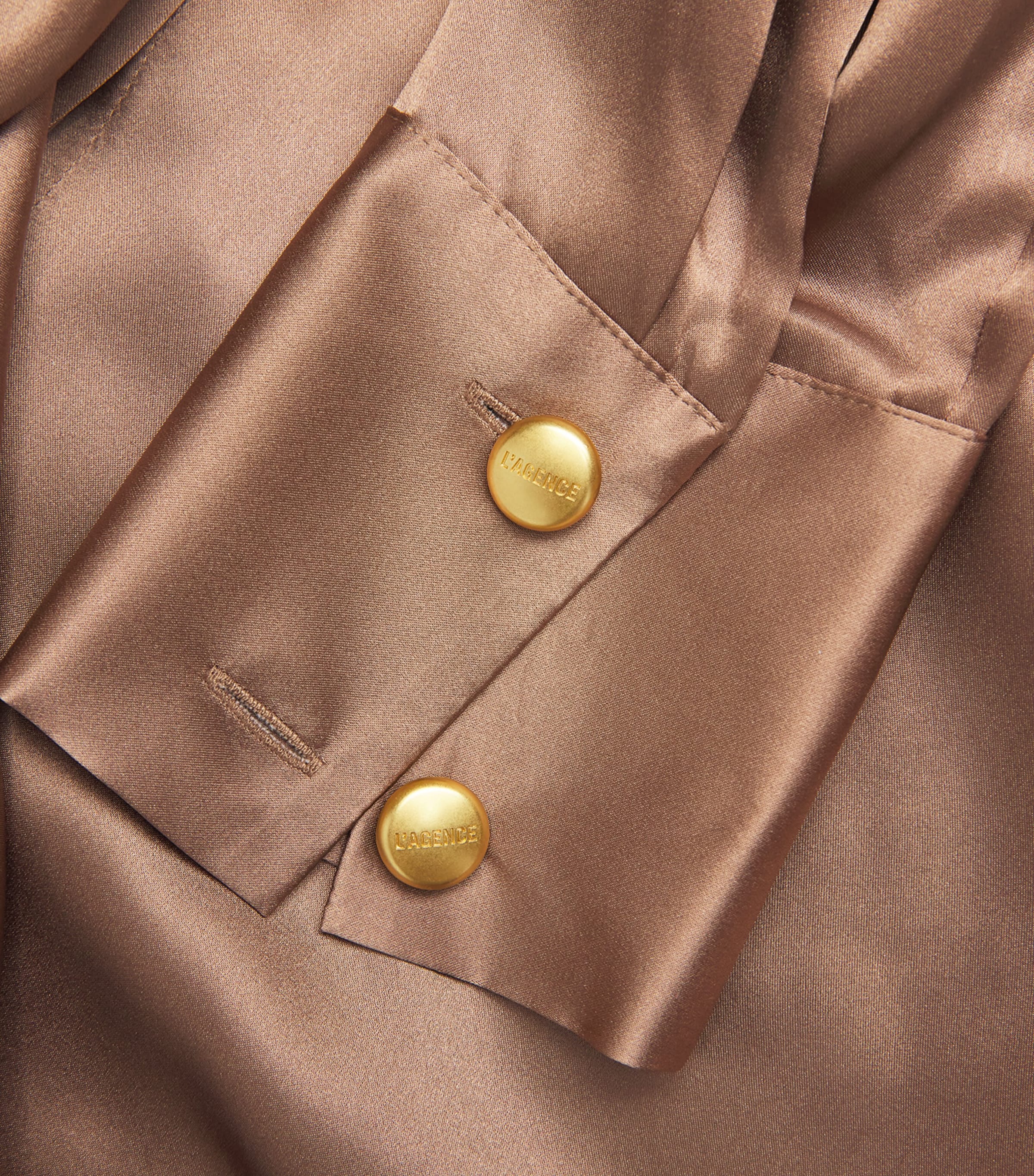 L'Agence Womens Silk Tie Blouse Portabella Image 6