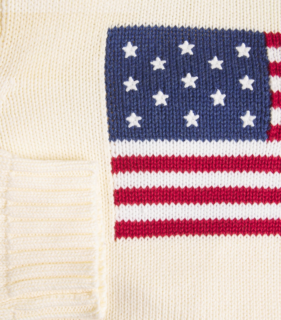 Cotton American Flag Sweater NATURAL Image 5