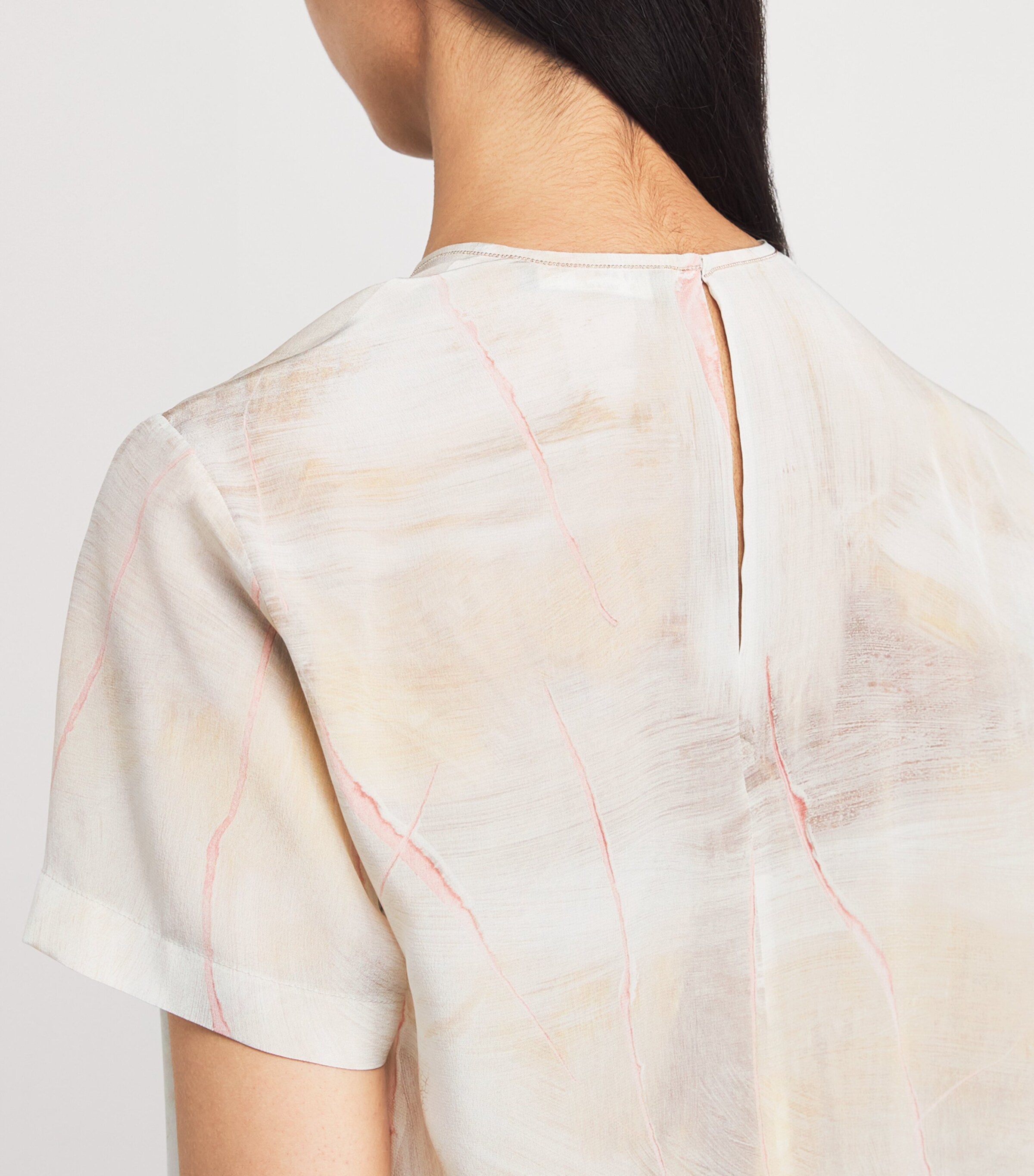 Fabiana Filippi Womens Silk T-Shirt Burro/acro/peona Image 6