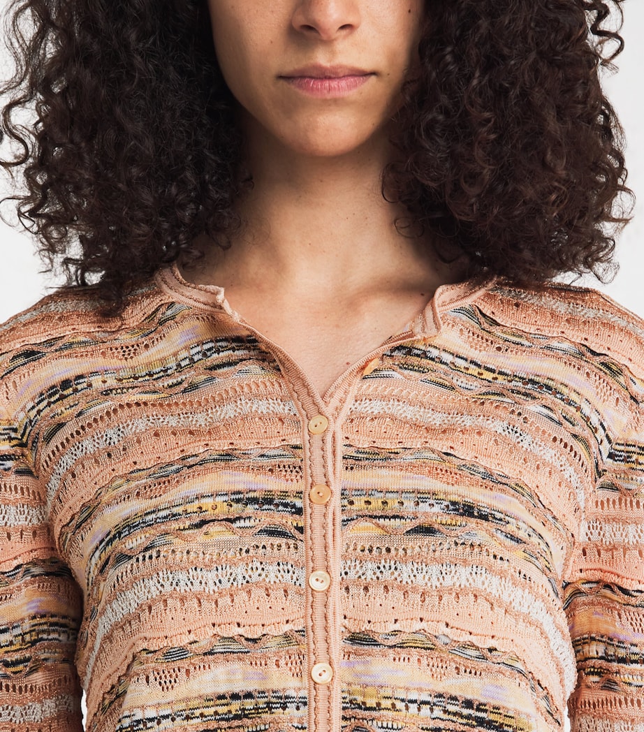 Ulla Johnson Womens Knitted Mia Cardigan Hibiscus Image 3