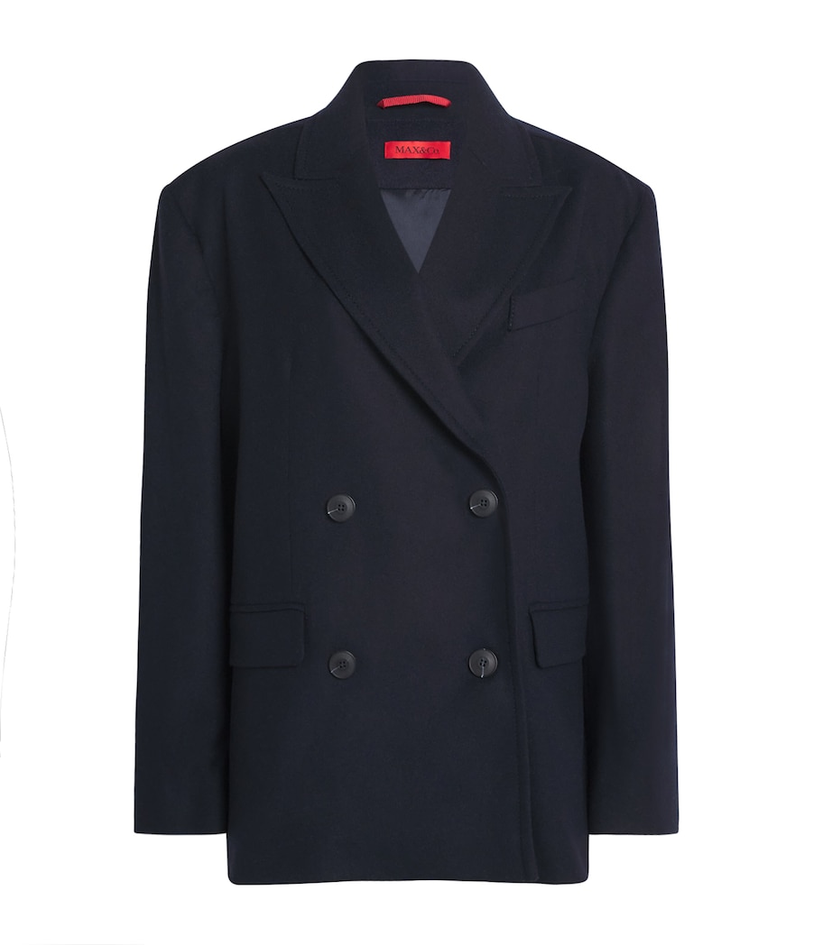 Wool-Blend Double-Breasted Pea Coat NAVY Image 1