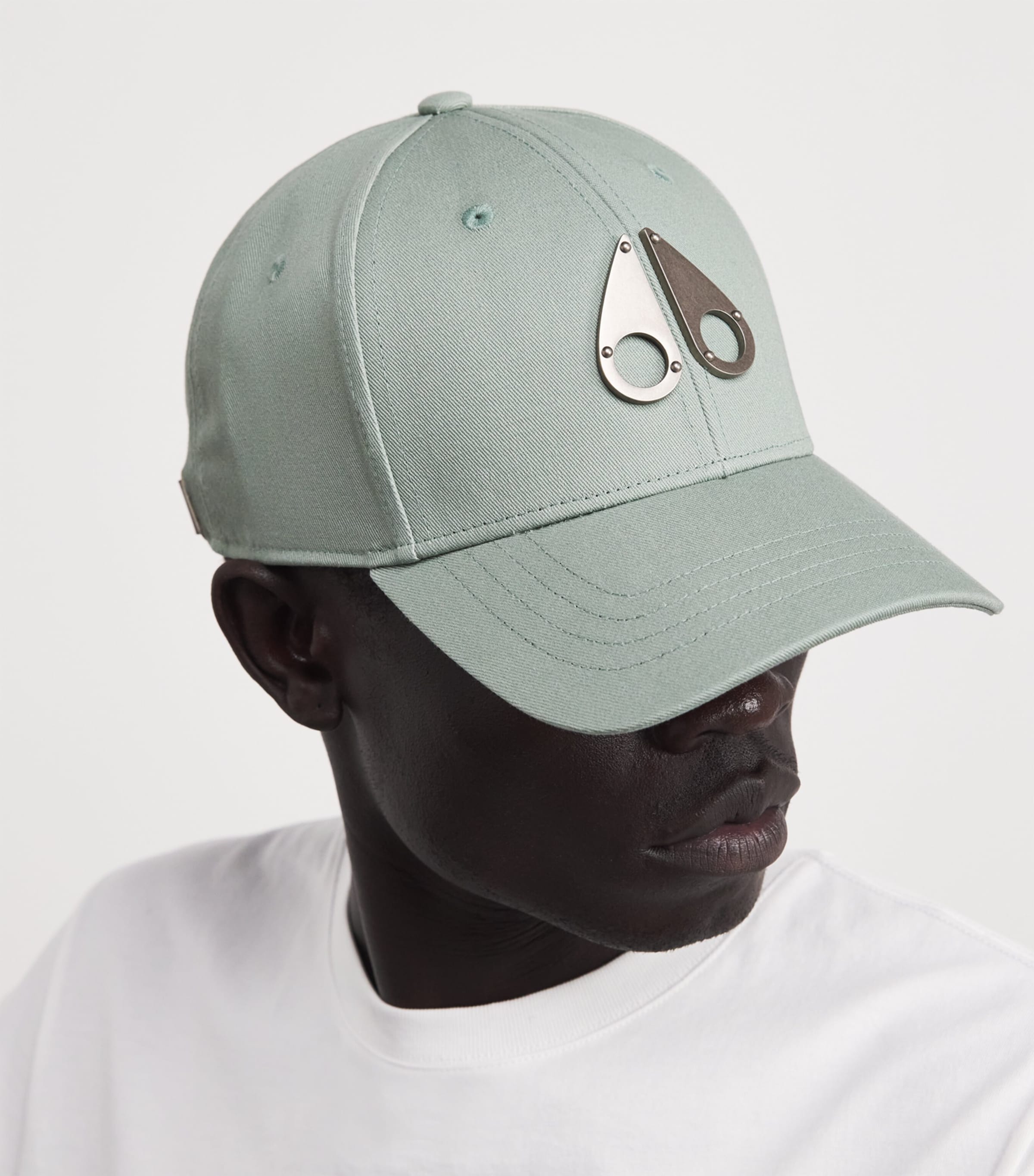 Moose Knuckles Cotton Logo Baseball Cap Dusty Jade Image 2