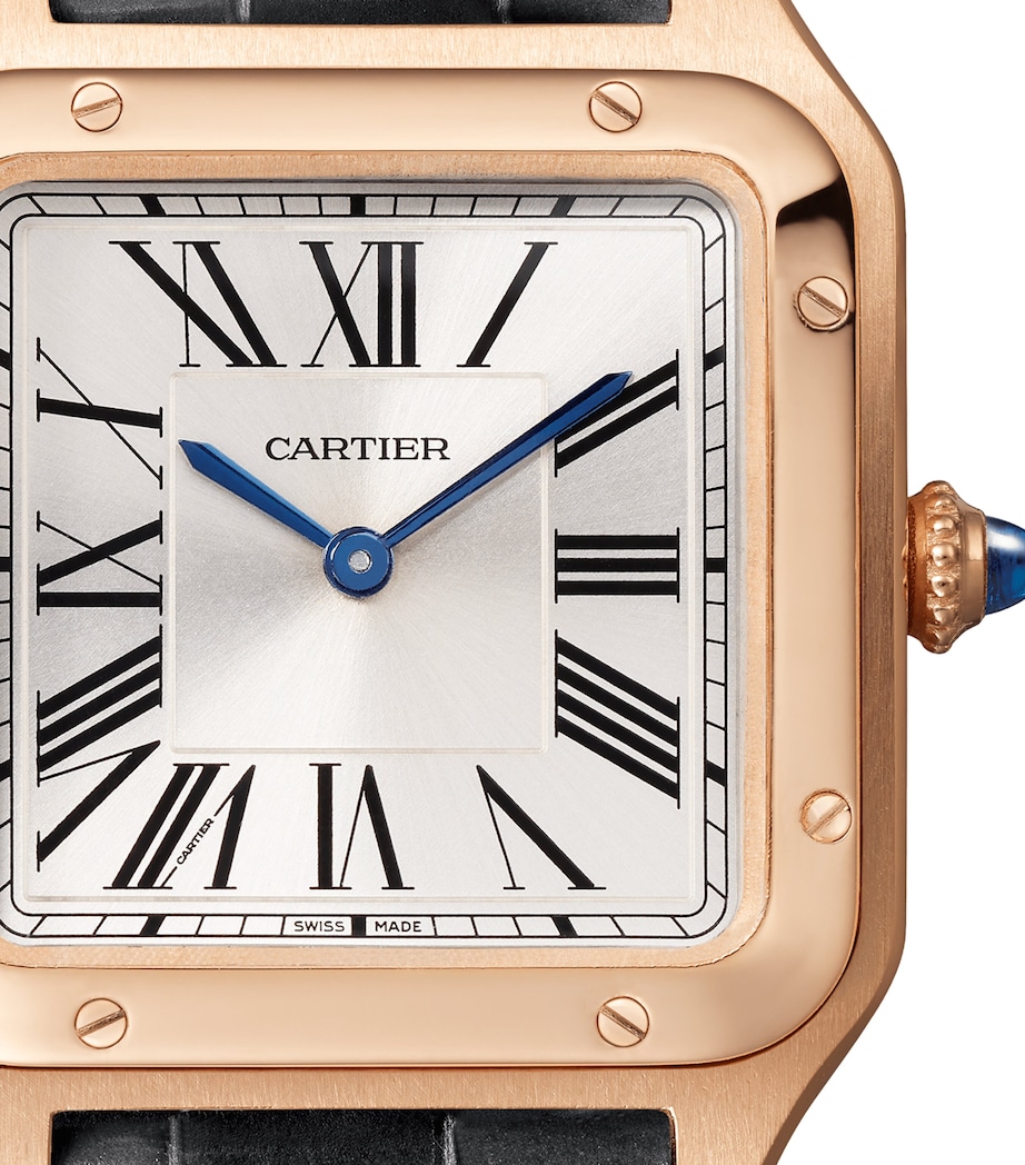 Cartier Rose Gold Santos-Dumont Watch 27.5mm Grey Image 6