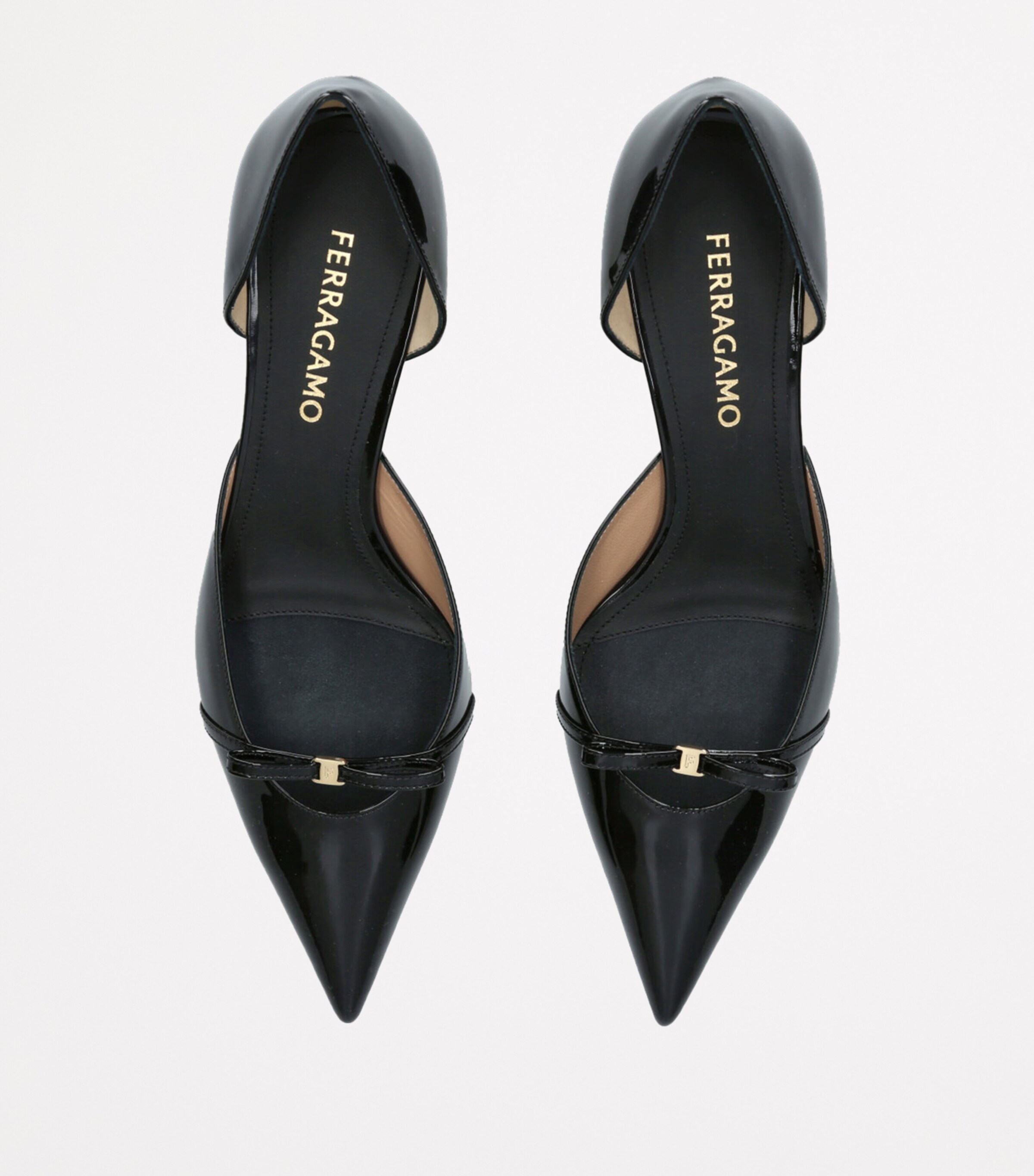 パンプス Ferragamo Gyoia 40 Patent Leather Decollete Gyoia Dorsay 40 patent leather pumps in pink - Ferragamo