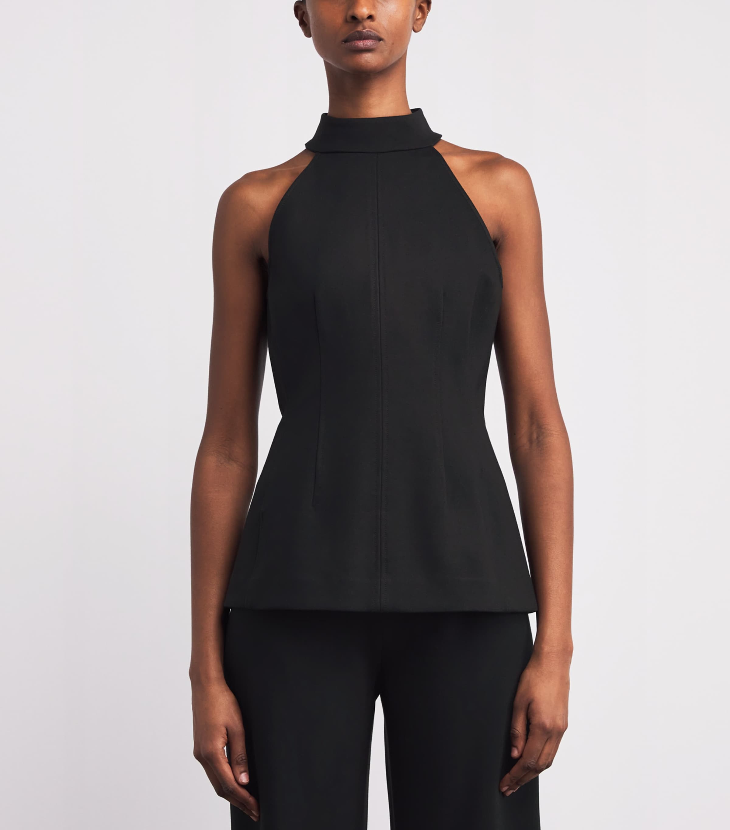 Halterneck Johanne Top B0002 BLACK Image 3