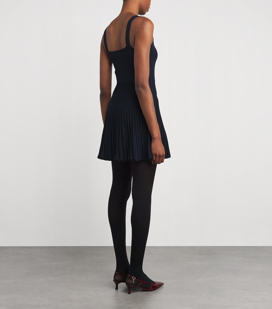 Rib-Knit Mini Dress NAVY BLUE Image 4
