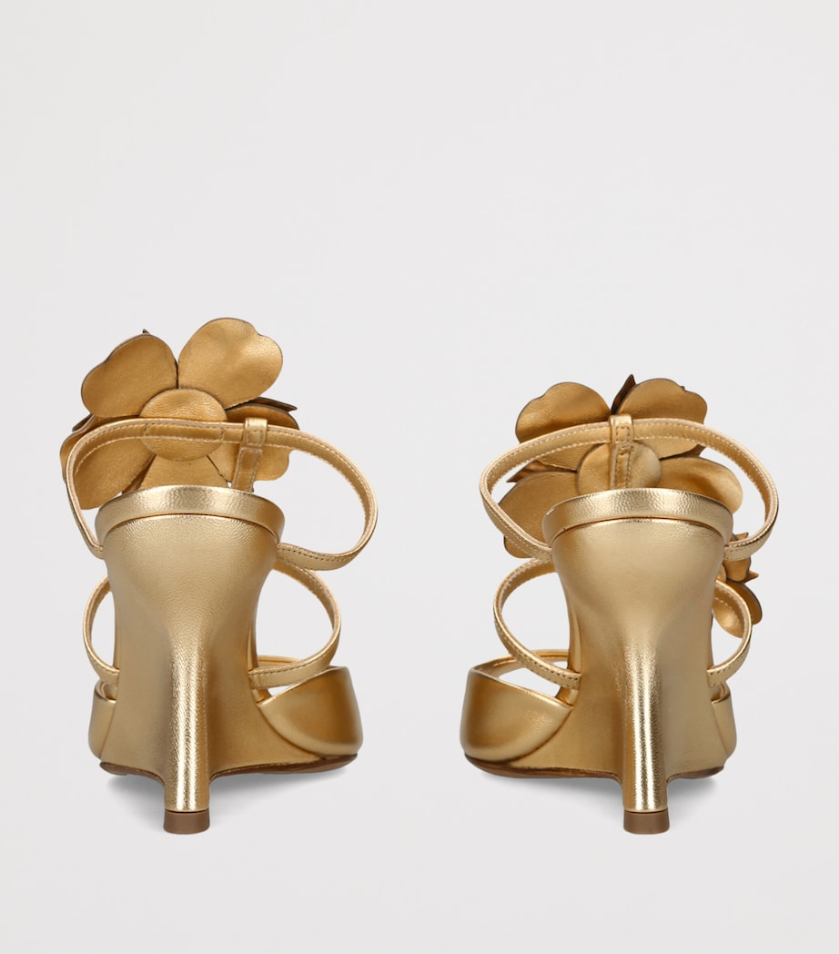 Zimmermann Metallic Leather Belara Wedge Sandals 85 Gold Image 4