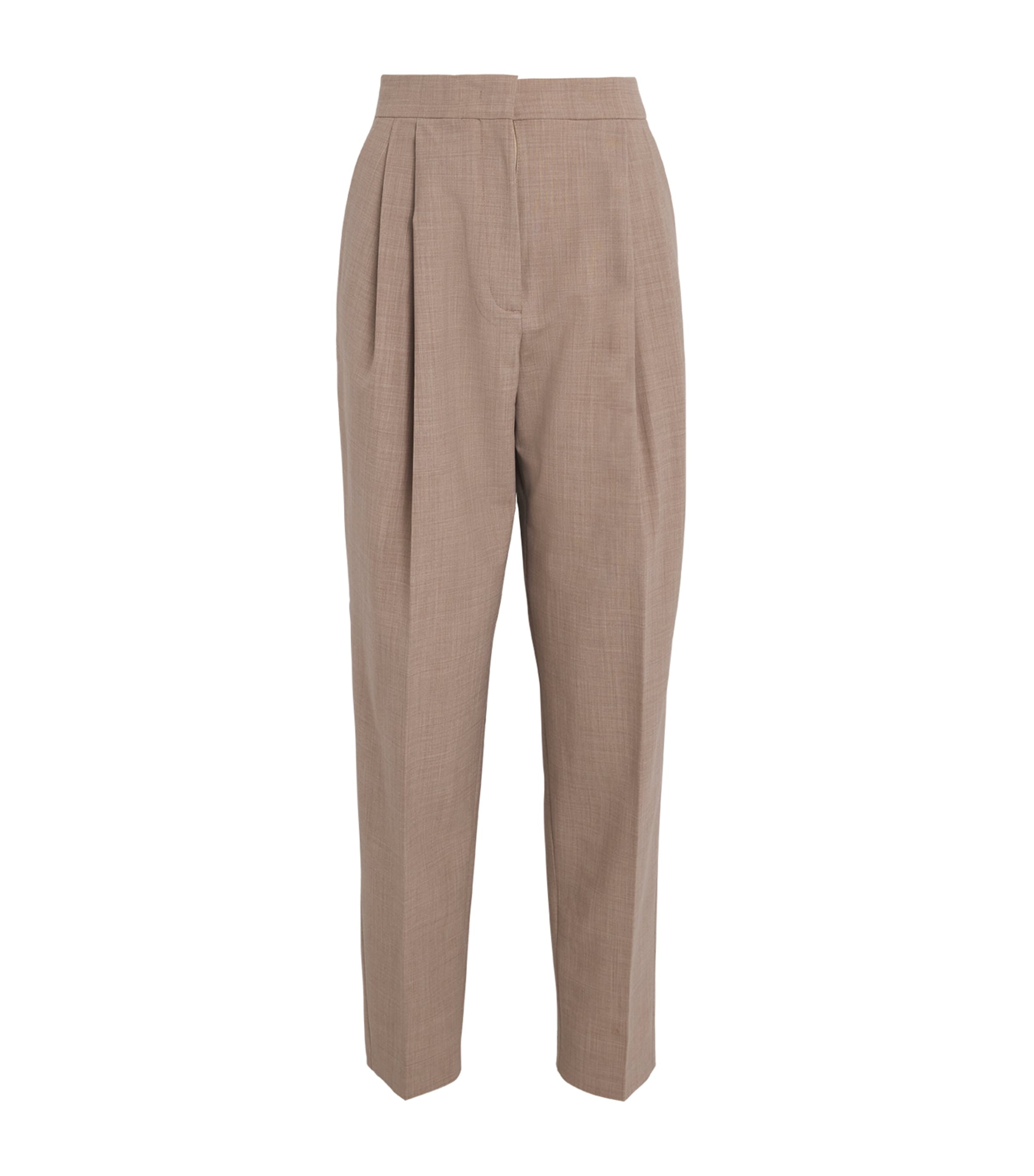 Fabiana Filippi Wool-blend High-rise Straight Trousers In Neutral
