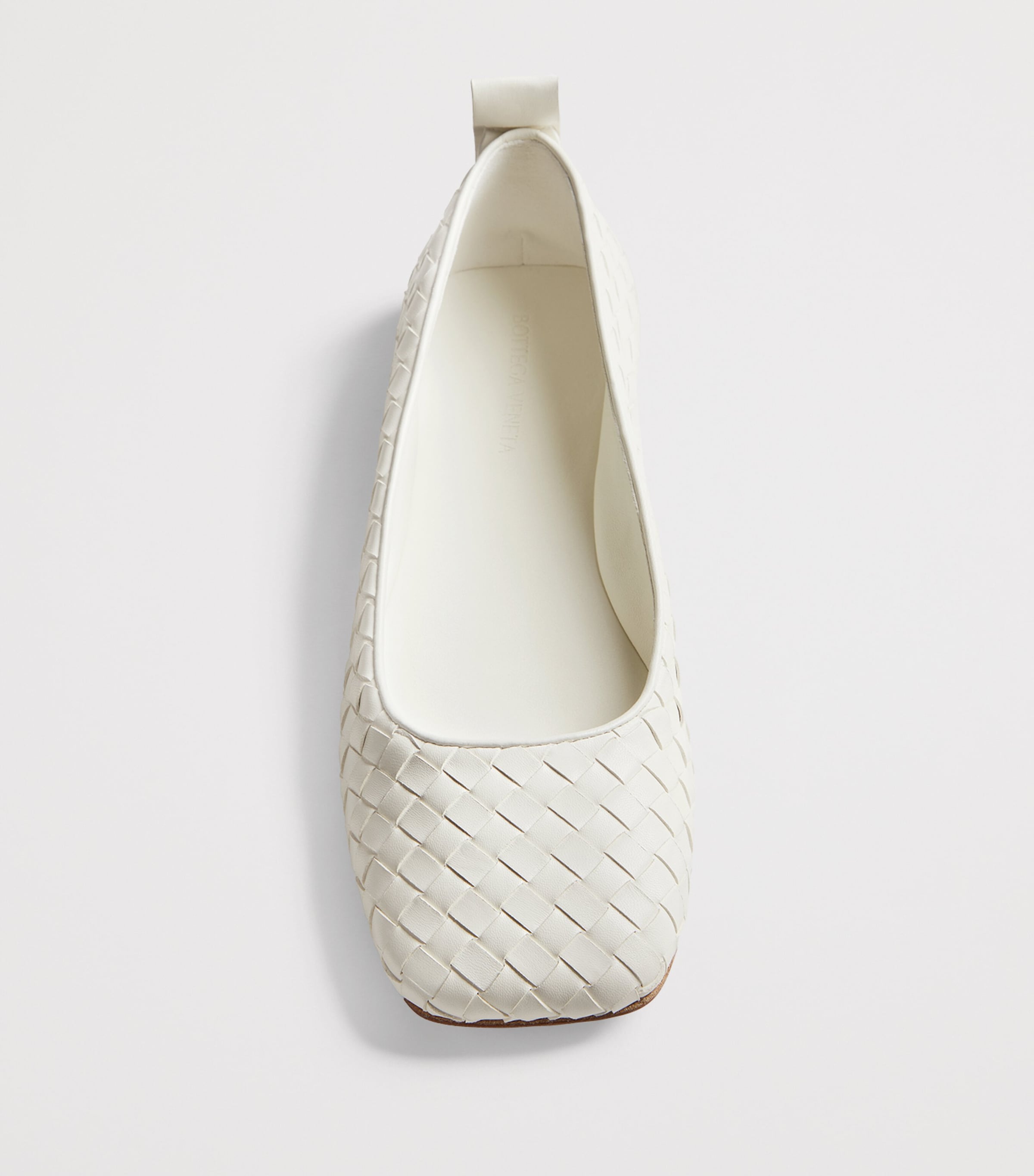 Bottega Veneta Womens Leather Intrecciato Ballet Flats Image 4