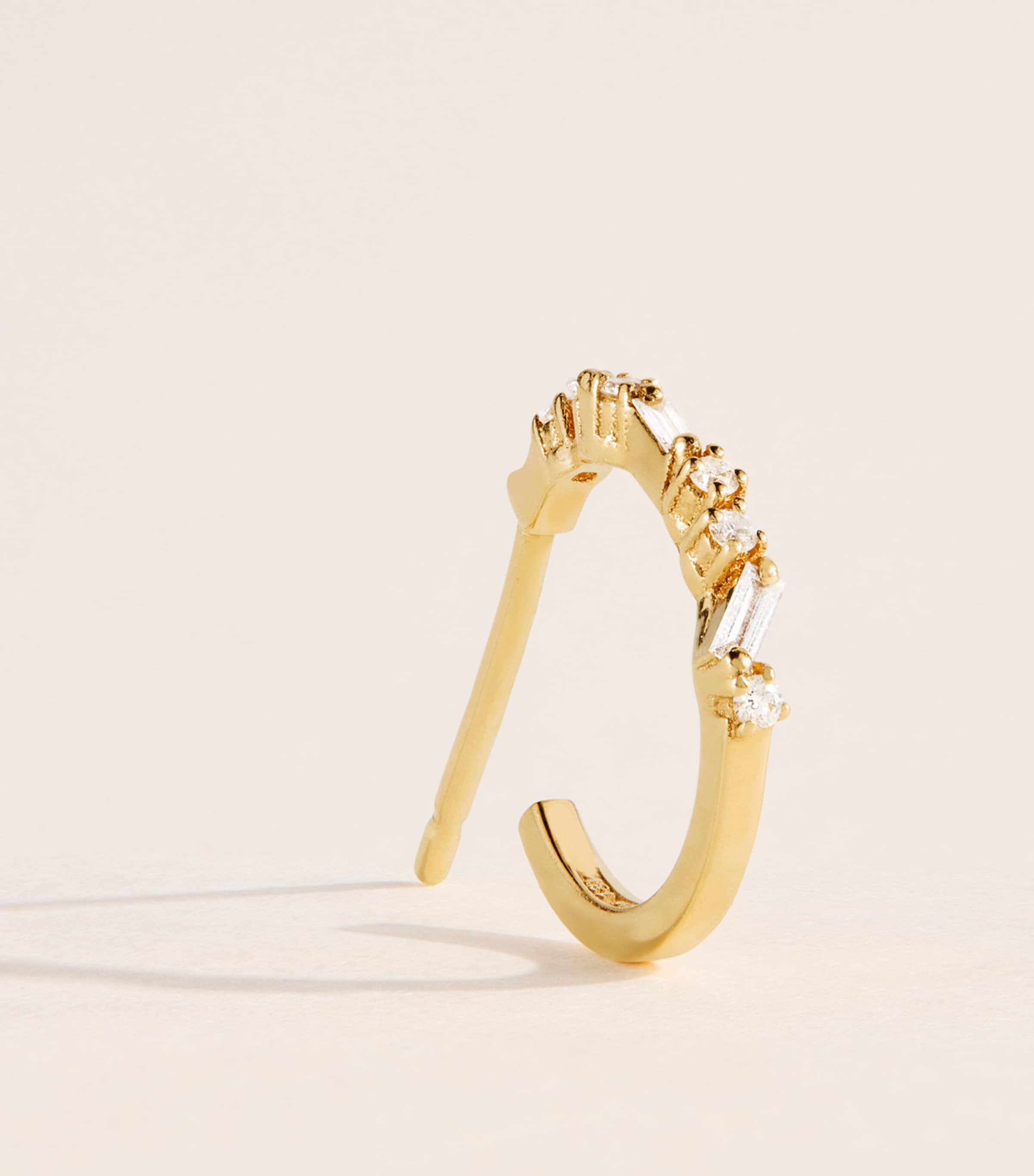 Suzanne Kalan Yellow Gold and Diamond Thin Mix Hoop Earrings Yg/wd Image 4