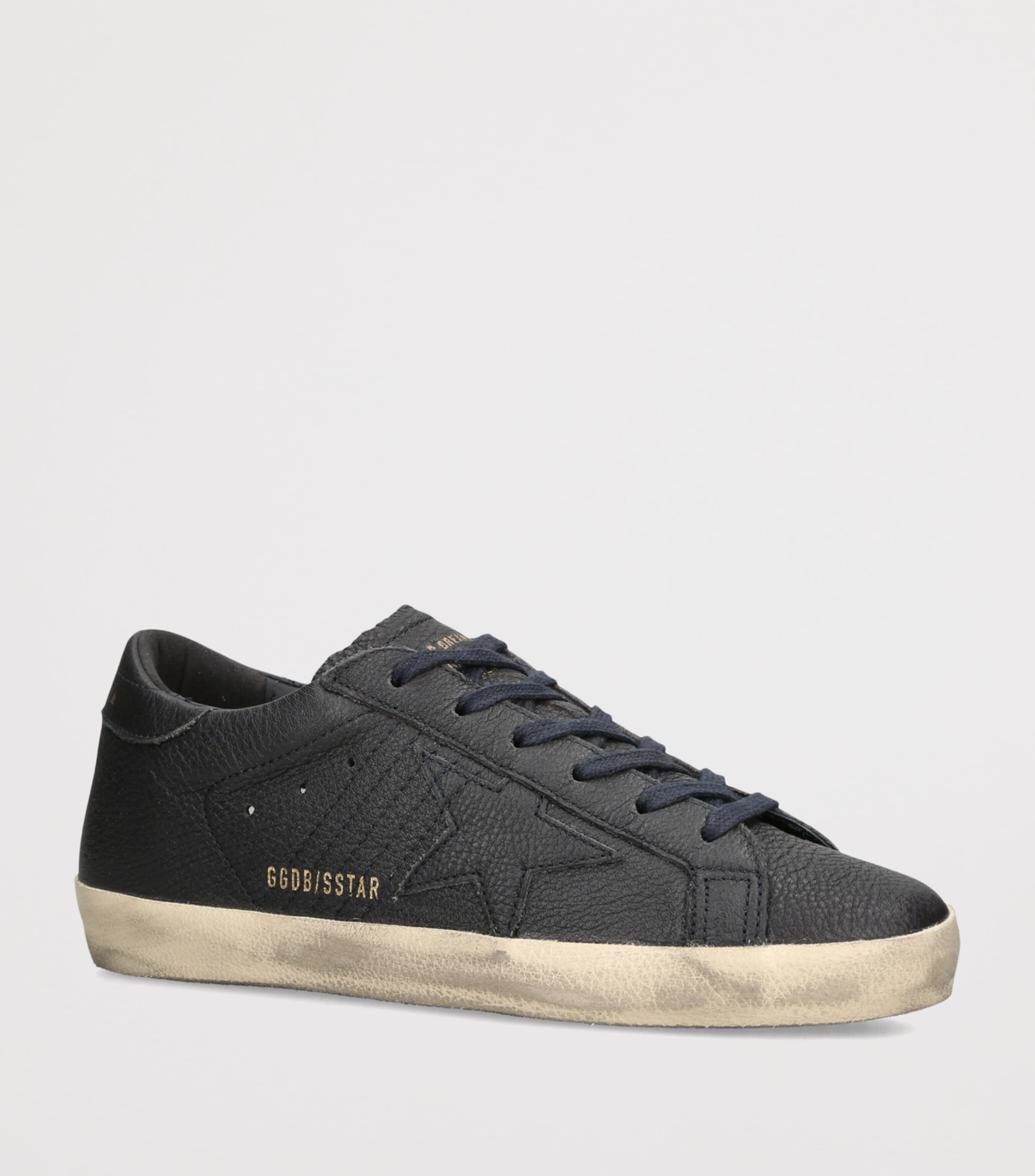 Golden Goose Leather Superstar Sneakers Navy Image 2