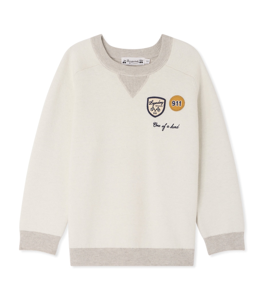 Bonpoint x Porsche Sweater (10-14 Years) Upb Blanc Lait Image 1