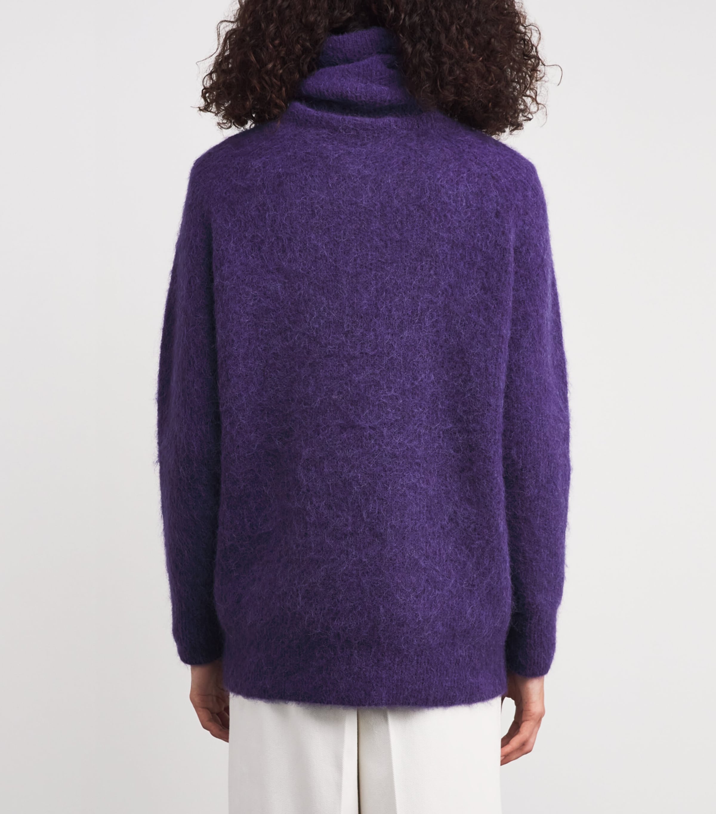 Brushed Alpaca-Blend Meslay Rollneck Sweater VIOLET Image 4