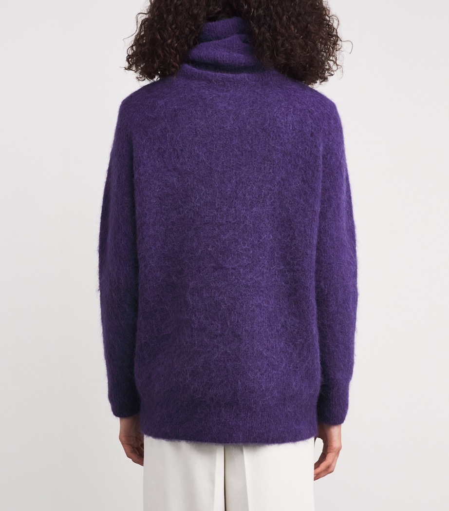 Brushed Alpaca-Blend Meslay Rollneck Sweater VIOLET Image 4
