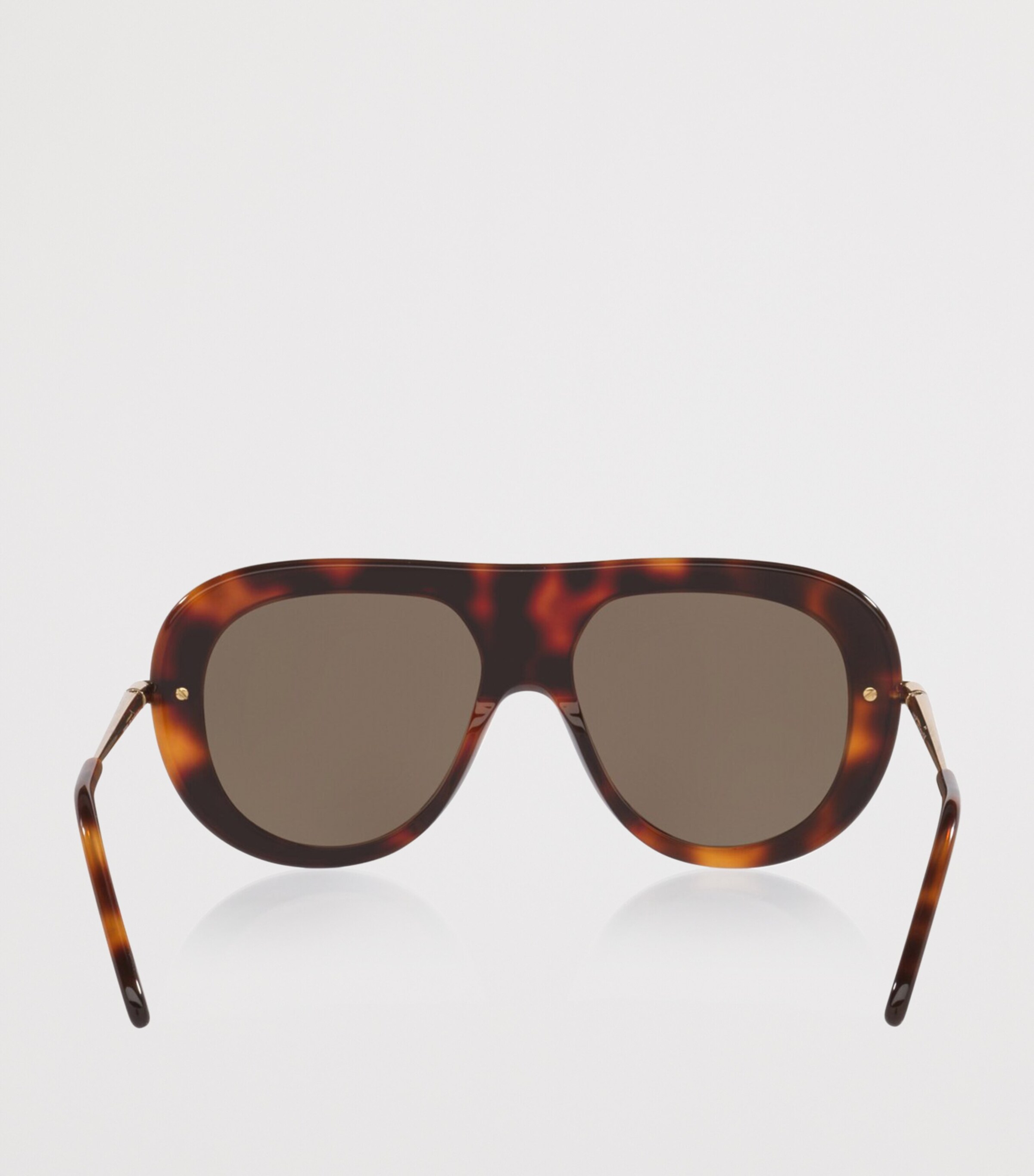LOEWE Tortoiseshell Slim Pilot Sunglasses Brown Image 4