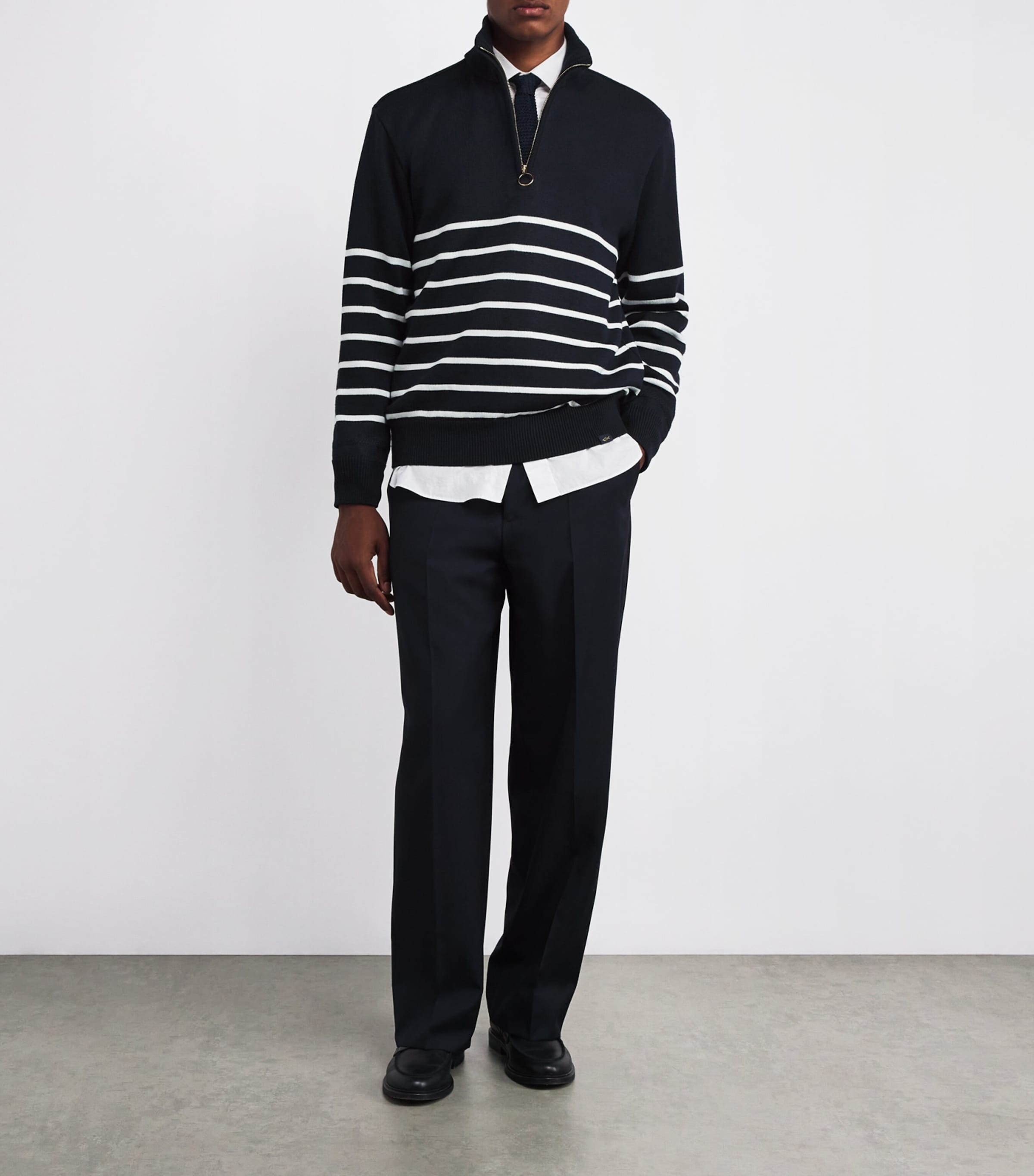 Wool-Blend Striped Sweater 212 BLUE-CREAM Image 2