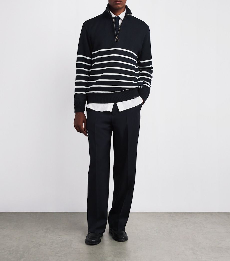 Wool-Blend Striped Sweater 212 BLUE-CREAM Image 2