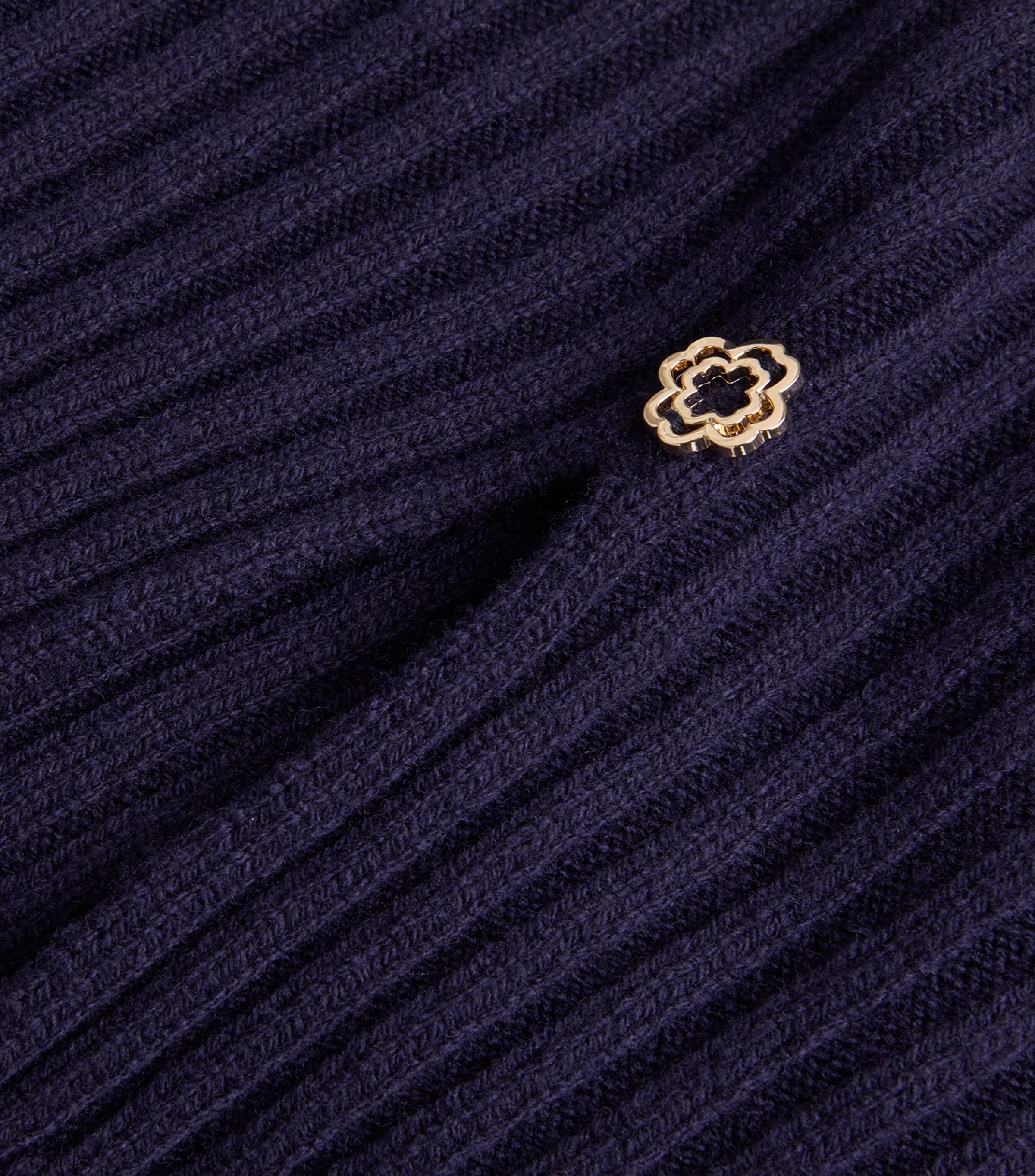 Wool Ribbed Maxi Dress NAVY Image 5