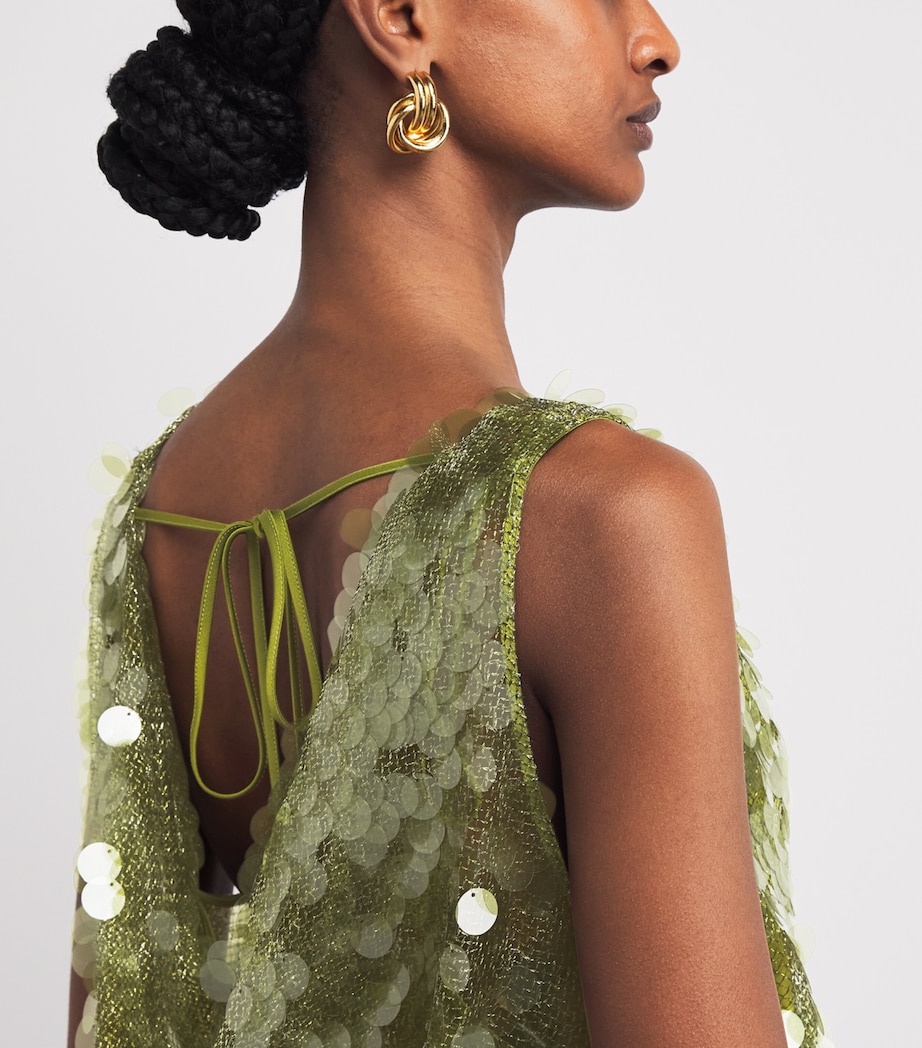 Cinq A Sept Green Embellished Calista Top | Harrods US Cinq A Sept Green Embellished Calista Top | Harrods US