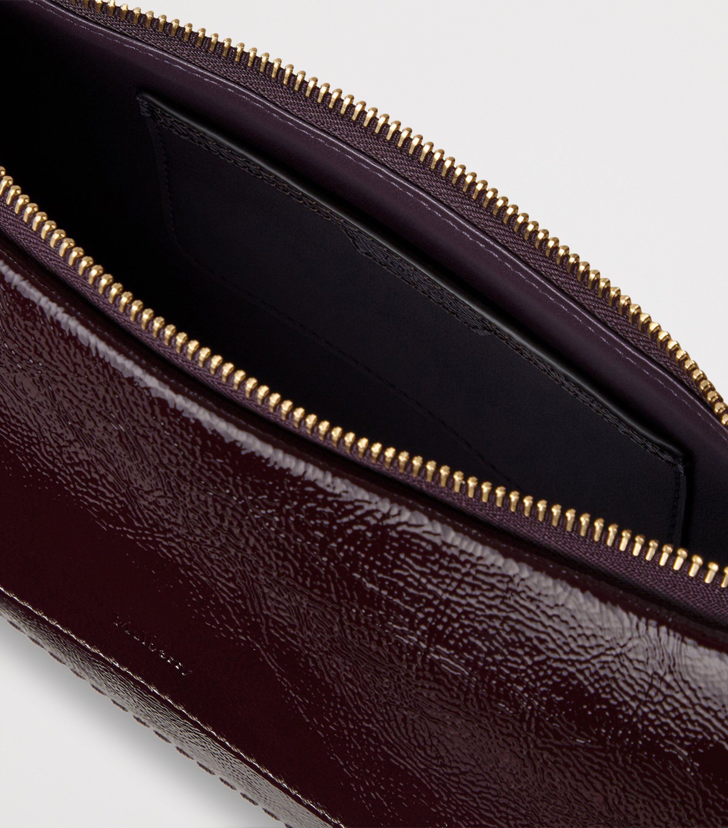 Mulberry Patent Leather Clovelly Shoulder Bag Deep Aubergine Image 7