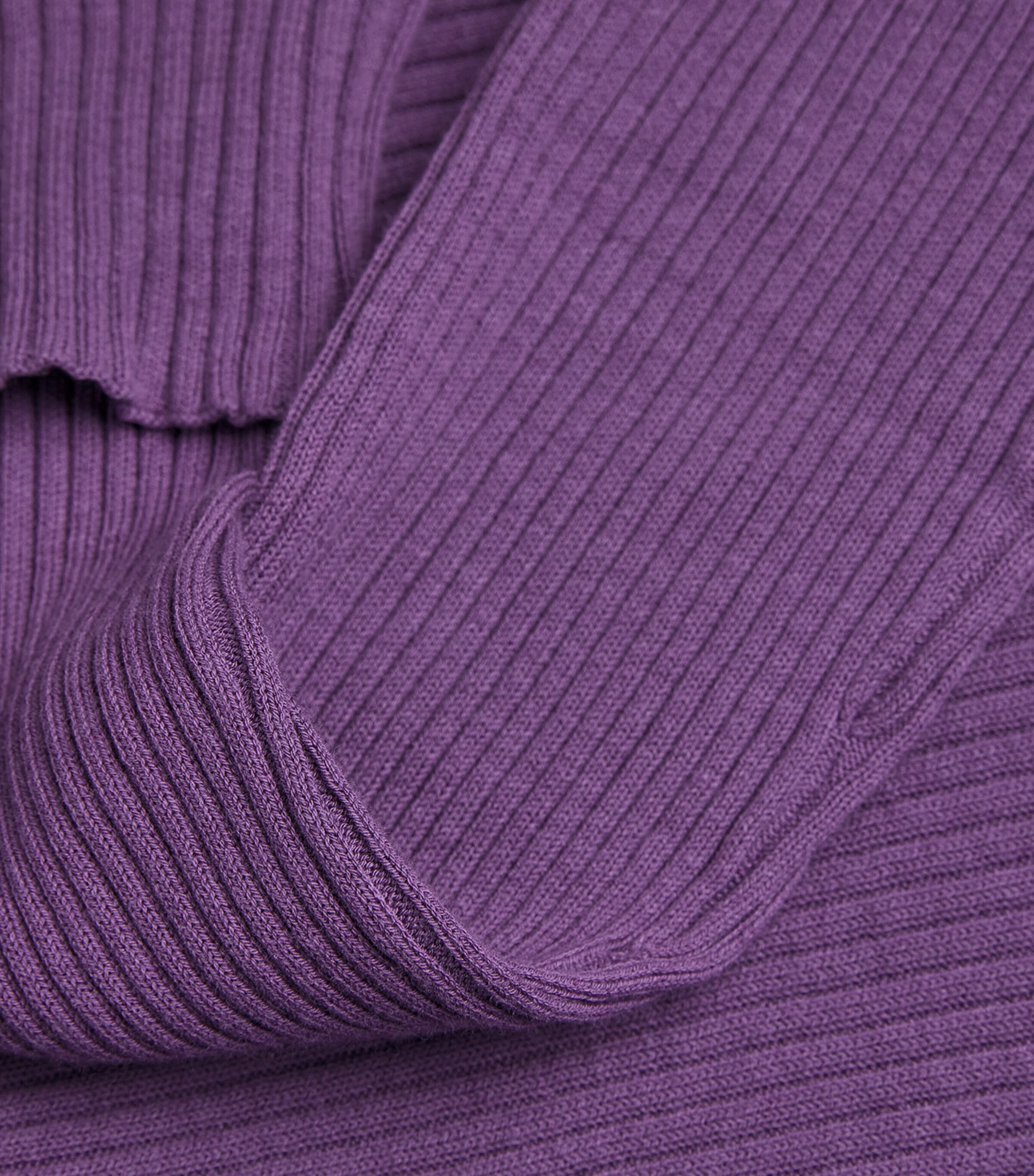 Cotton-Blend Boat-Neck Sweater PURPLE Image 5