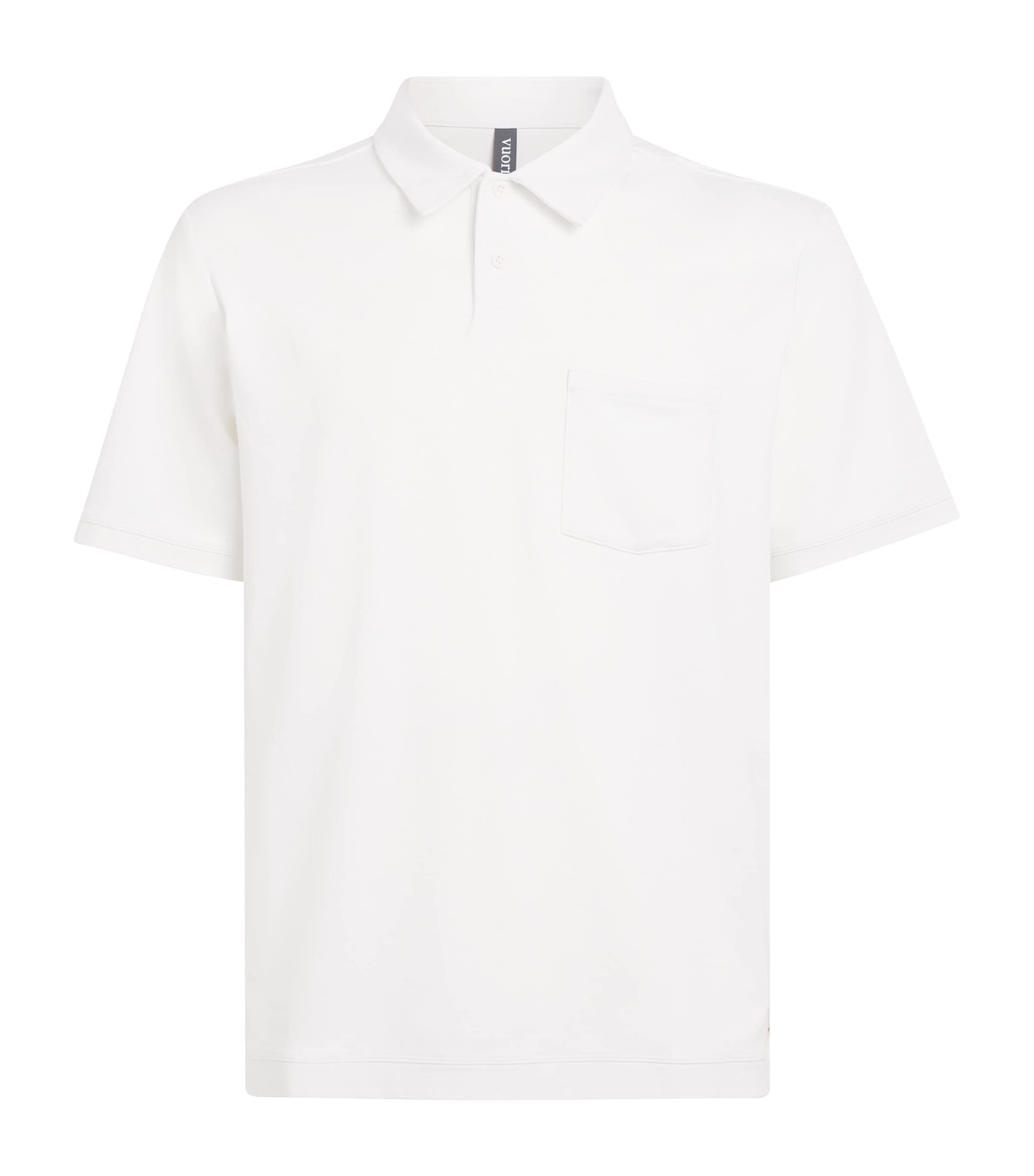 VUORI Mens Ponto Performance Polo Shirt Wht White Image 1