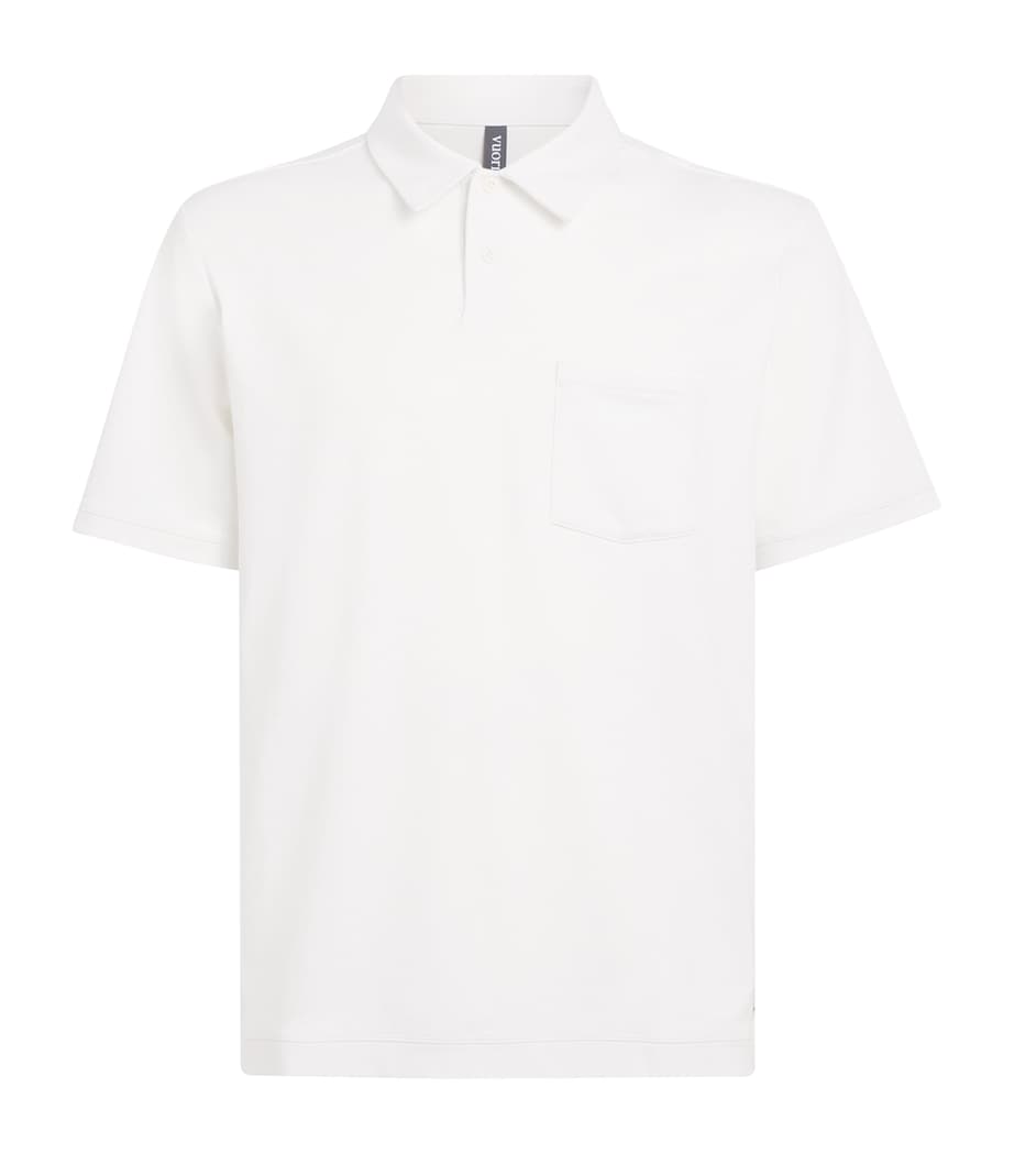 VUORI Mens Ponto Performance Polo Shirt Wht White Image 1
