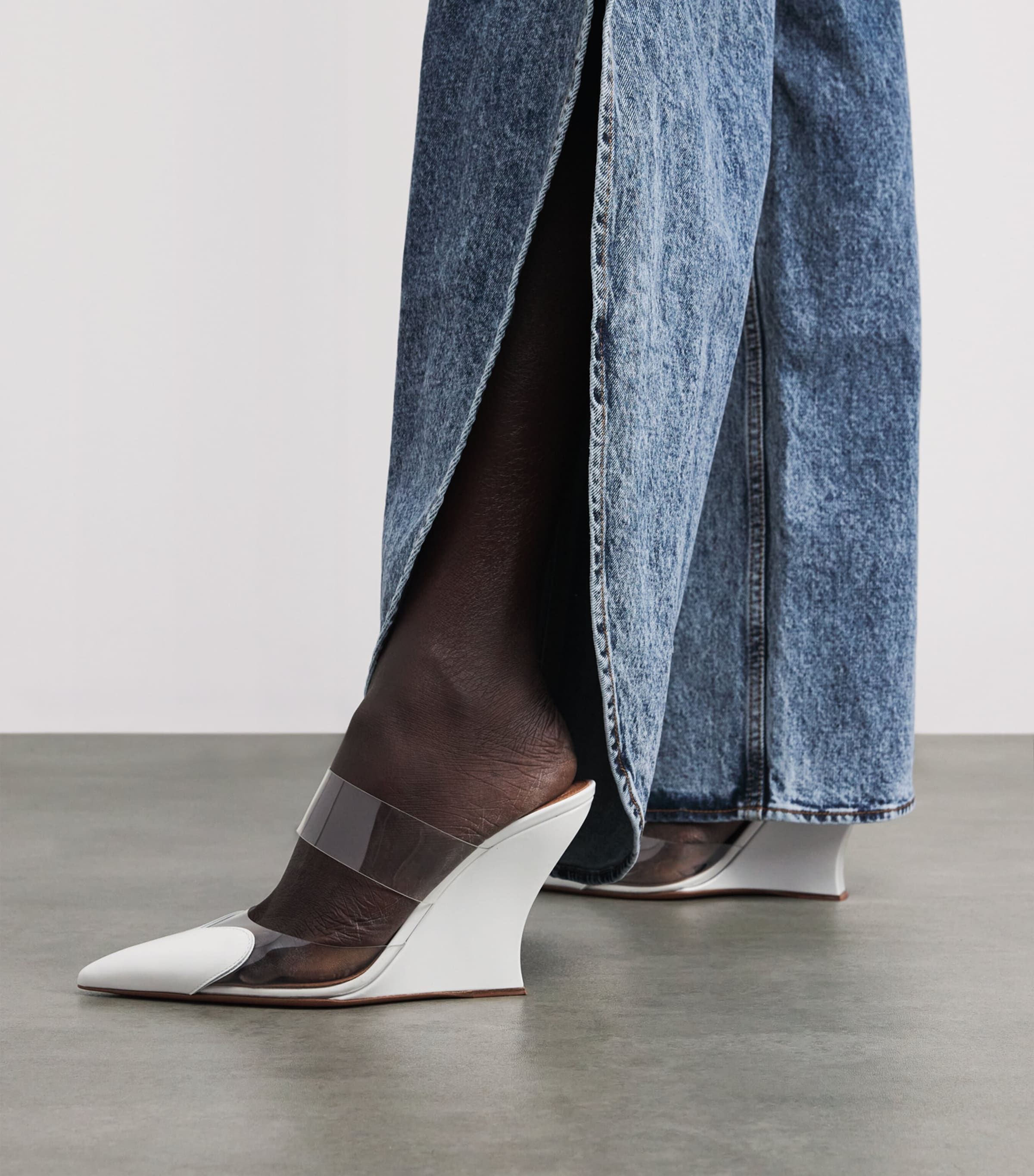 Patent Coeur Mules 90 WHITE Image 2