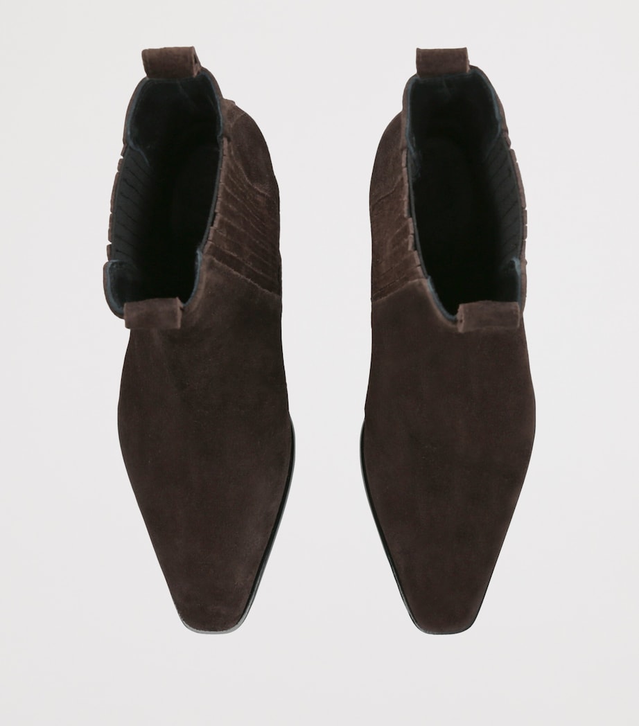 aeyde Suede Agata Ankle Boots 40 Dark Brown Image 3