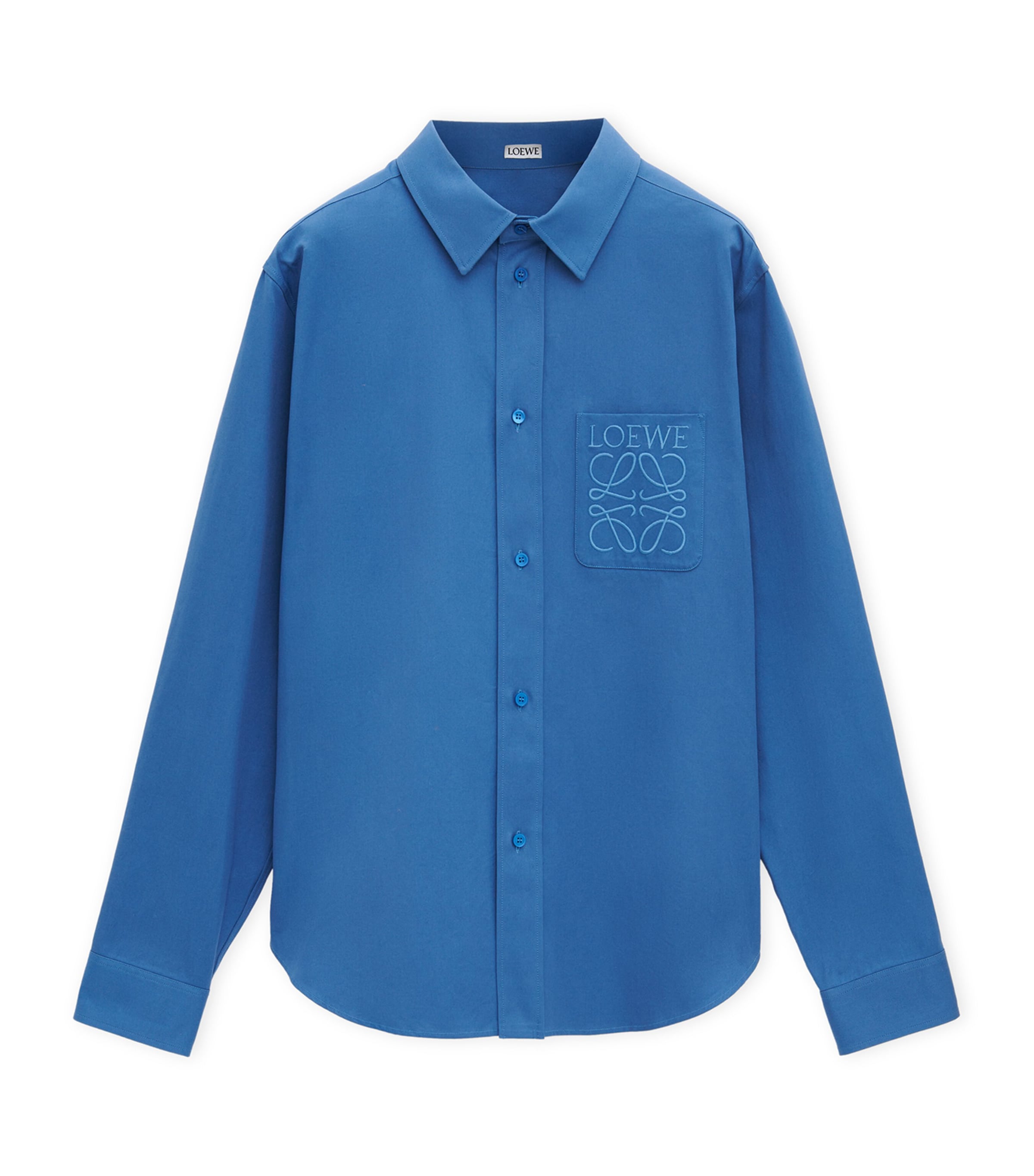 Shop Loewe Anagram-pocket Shirt In Blue