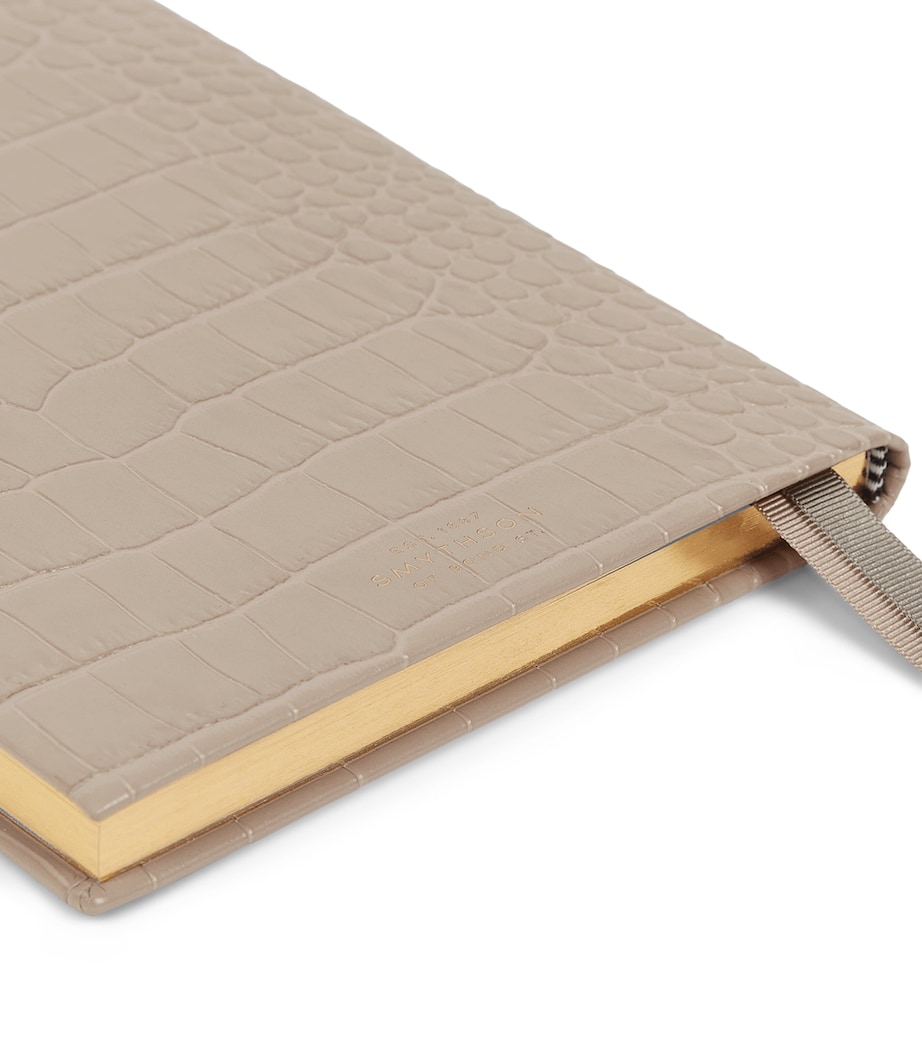 Mara Leather Croc-Embossed A5 Soho Diary 2026 SANDSTONE Image 6