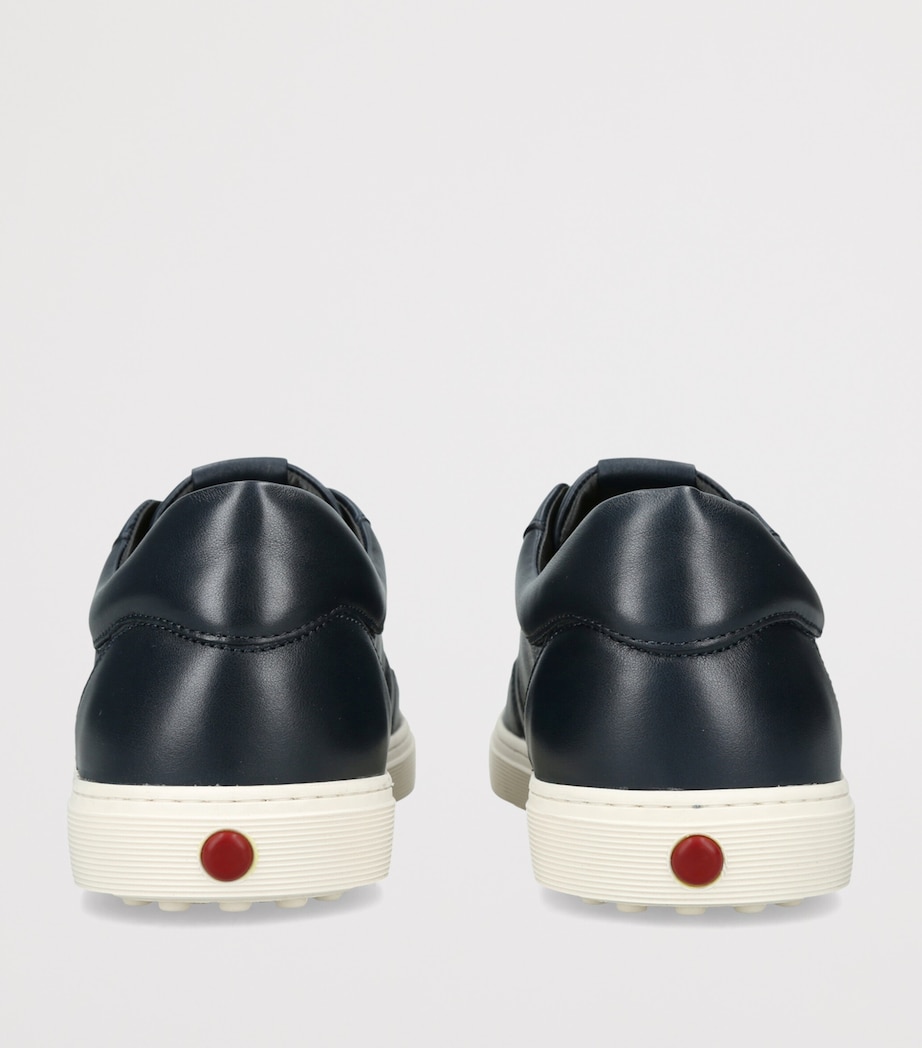 Tod's Leather Elastic Cassetta Sneakers Navy Image 4