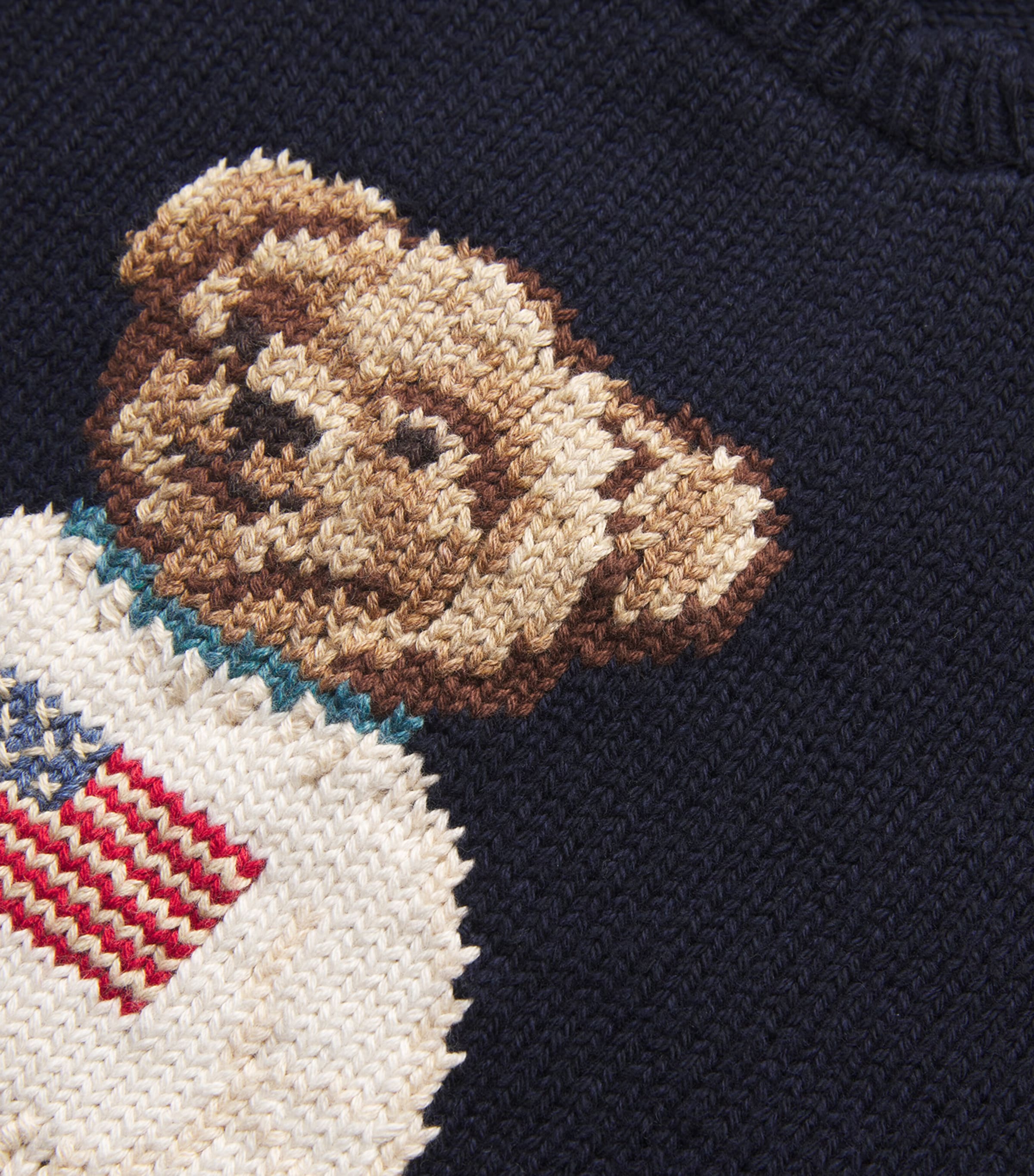 Cotton Polo Bear Sweater HUNTER NAVY Image 3