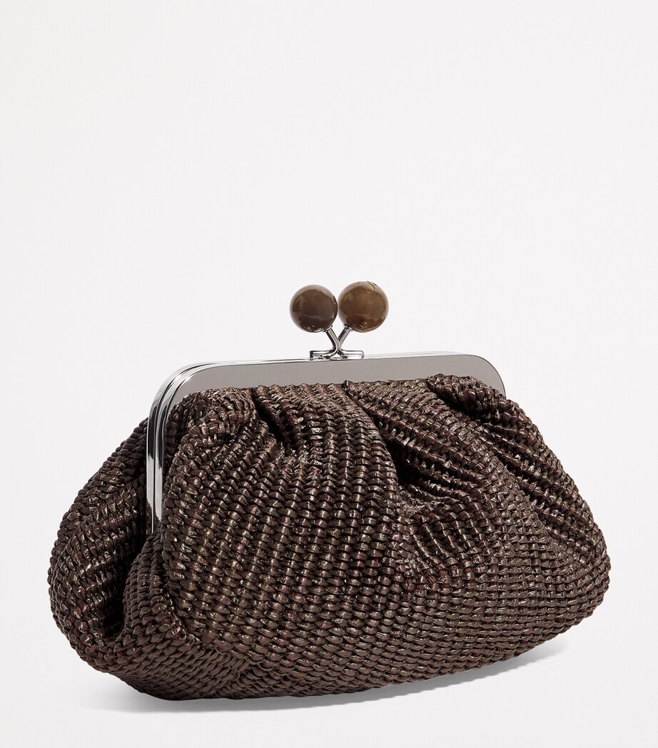 Small Raffia-Effect Pasticcino Bag DARK BOWN Image 3