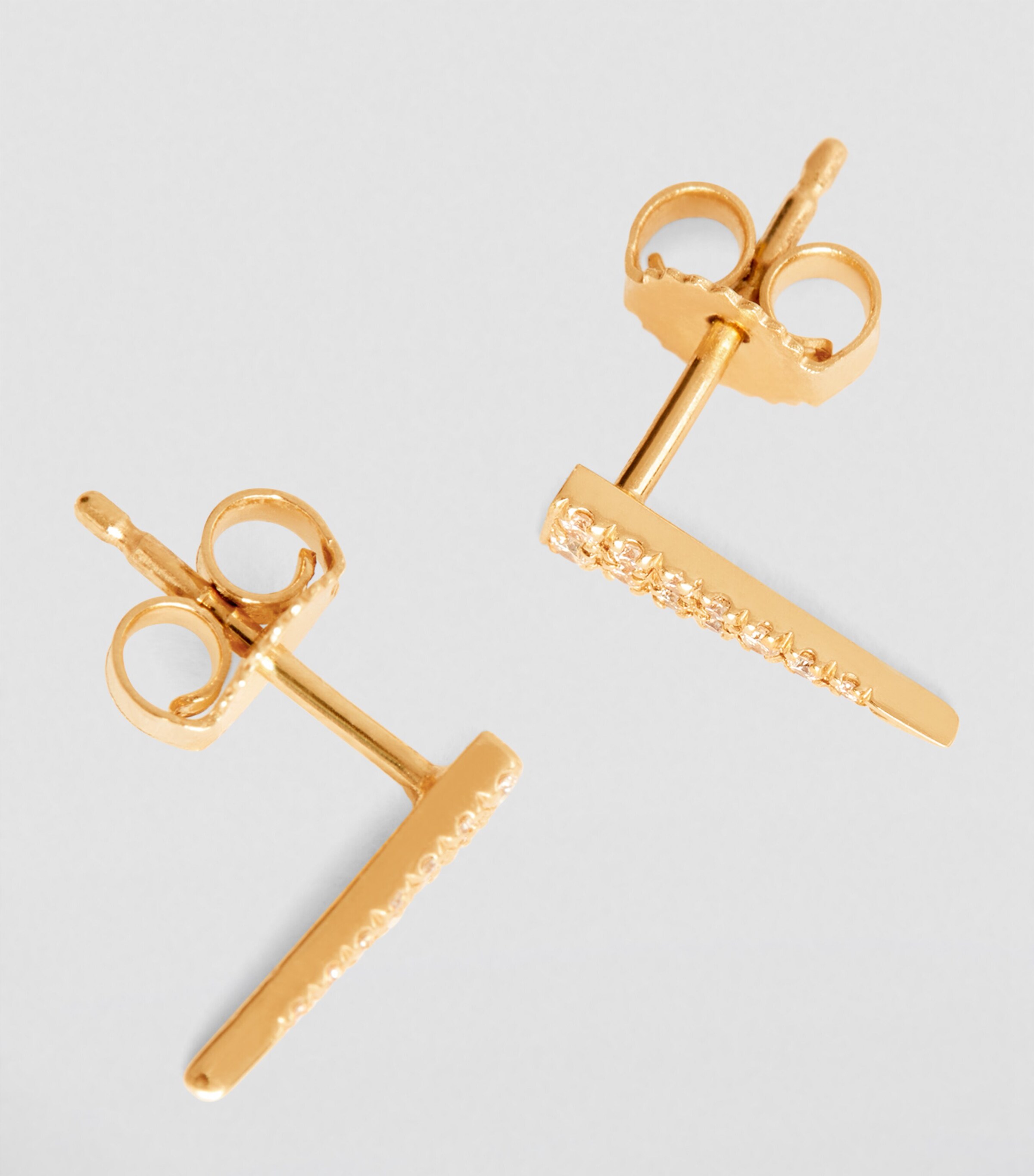 Eva Fehren Yellow Gold and Pavé Diamond Fringe Stud Earrings Yellow Gold Image 6