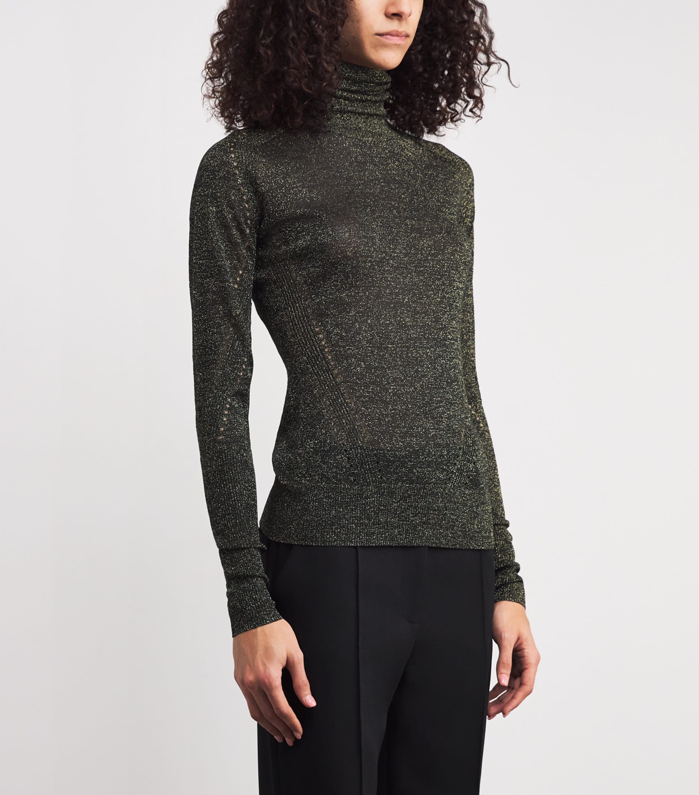 Metallic Lurex Leblanc Sweater BLACK/GILT Image 3